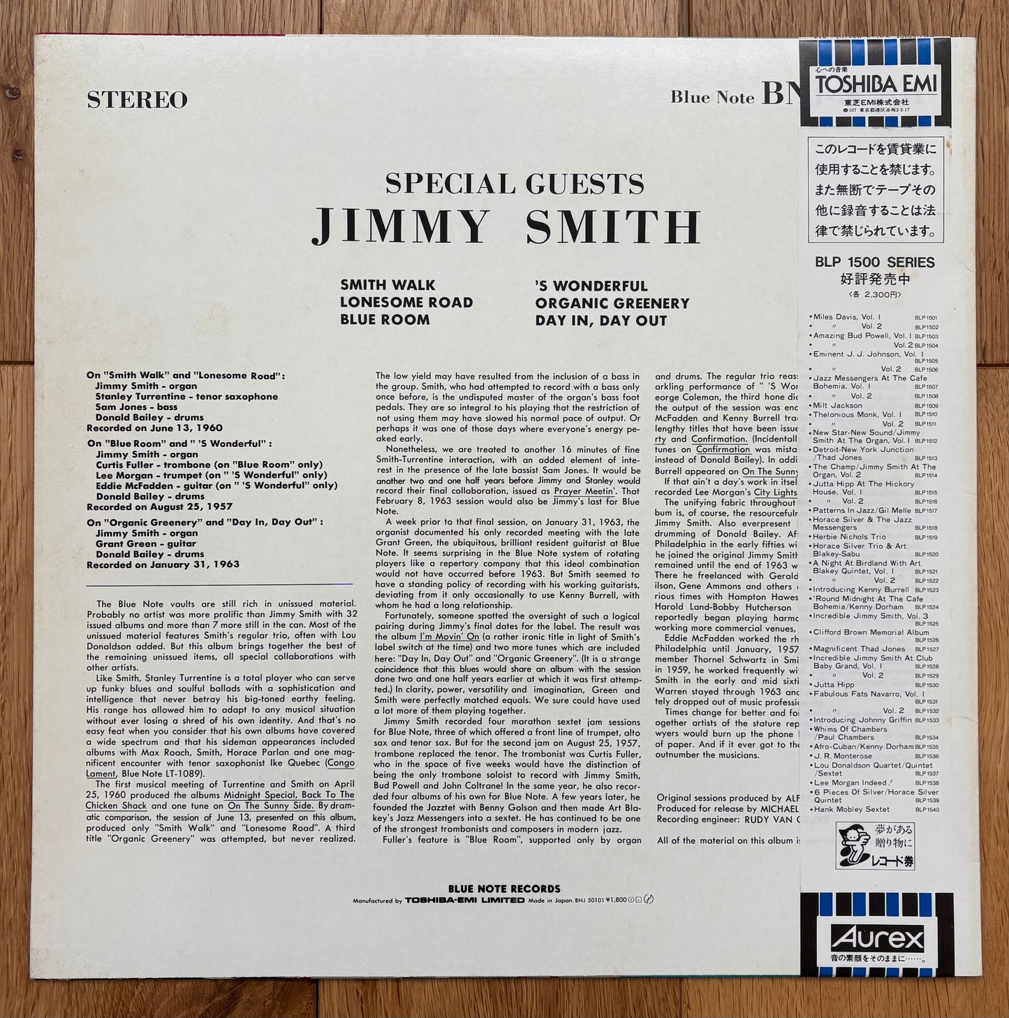 Jimmy Smith "Special Guests" (1984) Japanese Press