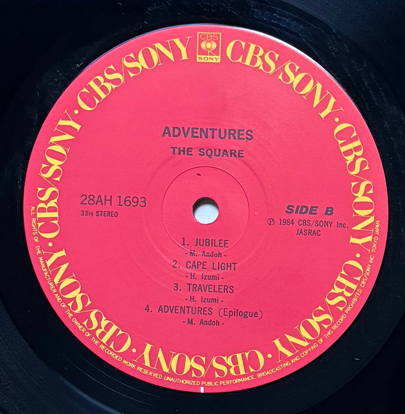 The Square “Adventure” (1984) Second Press
