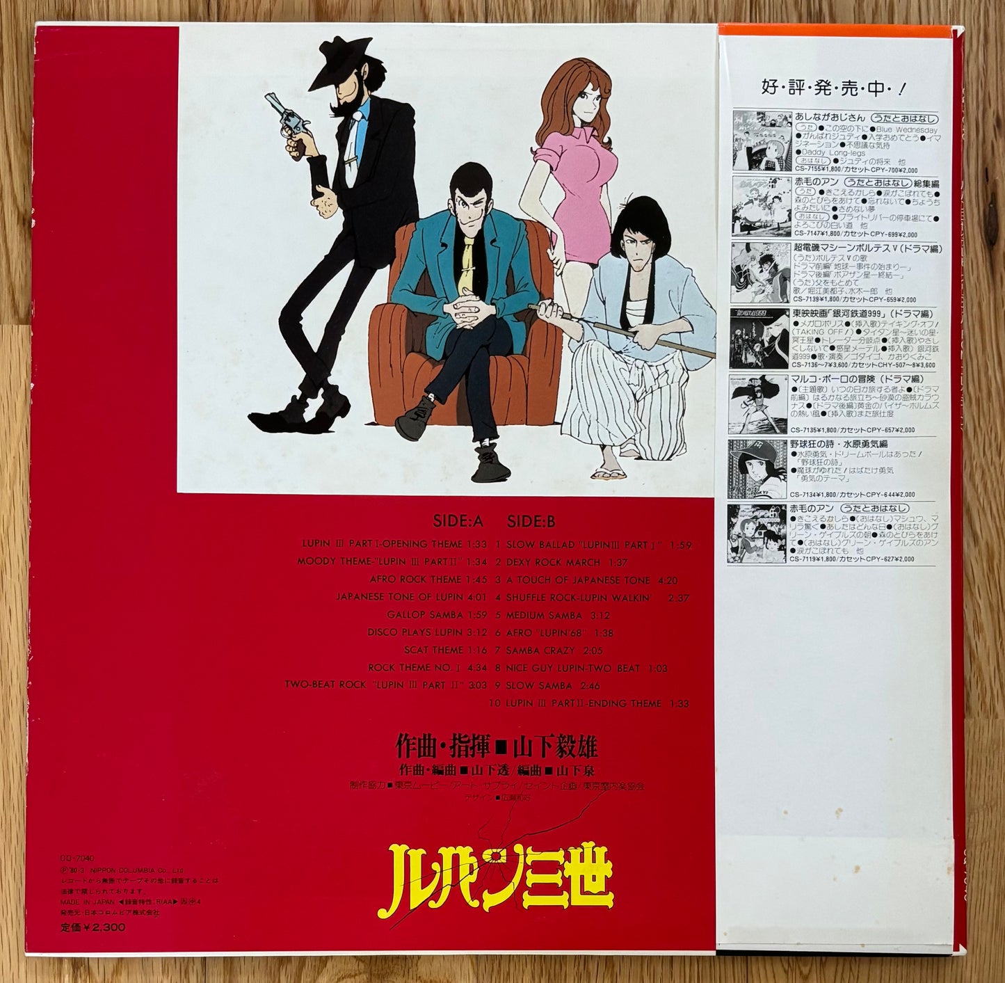 Takeo Yamashita “Lupin The 3rd BGM” (1980)