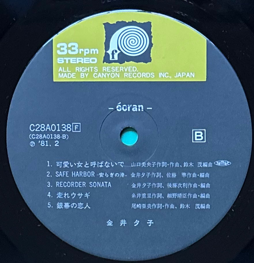 Yuko Kanai “Écran” (1981)