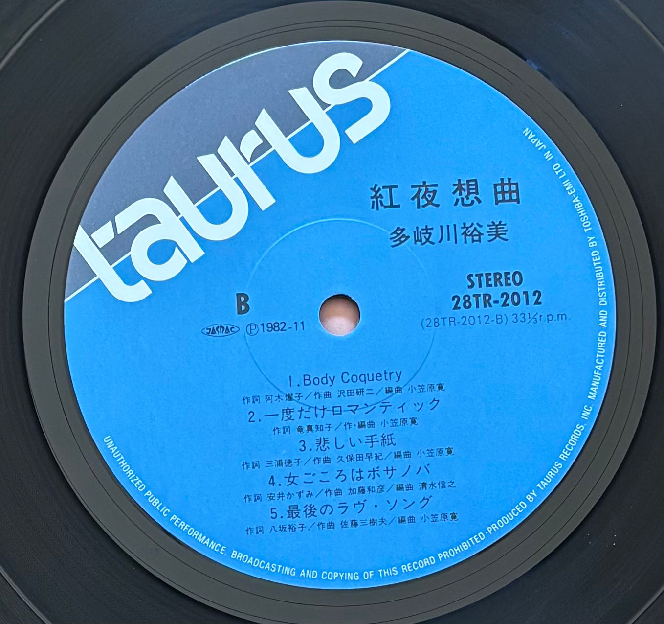 Yumi Takigawa "紅夜想曲" (1982)