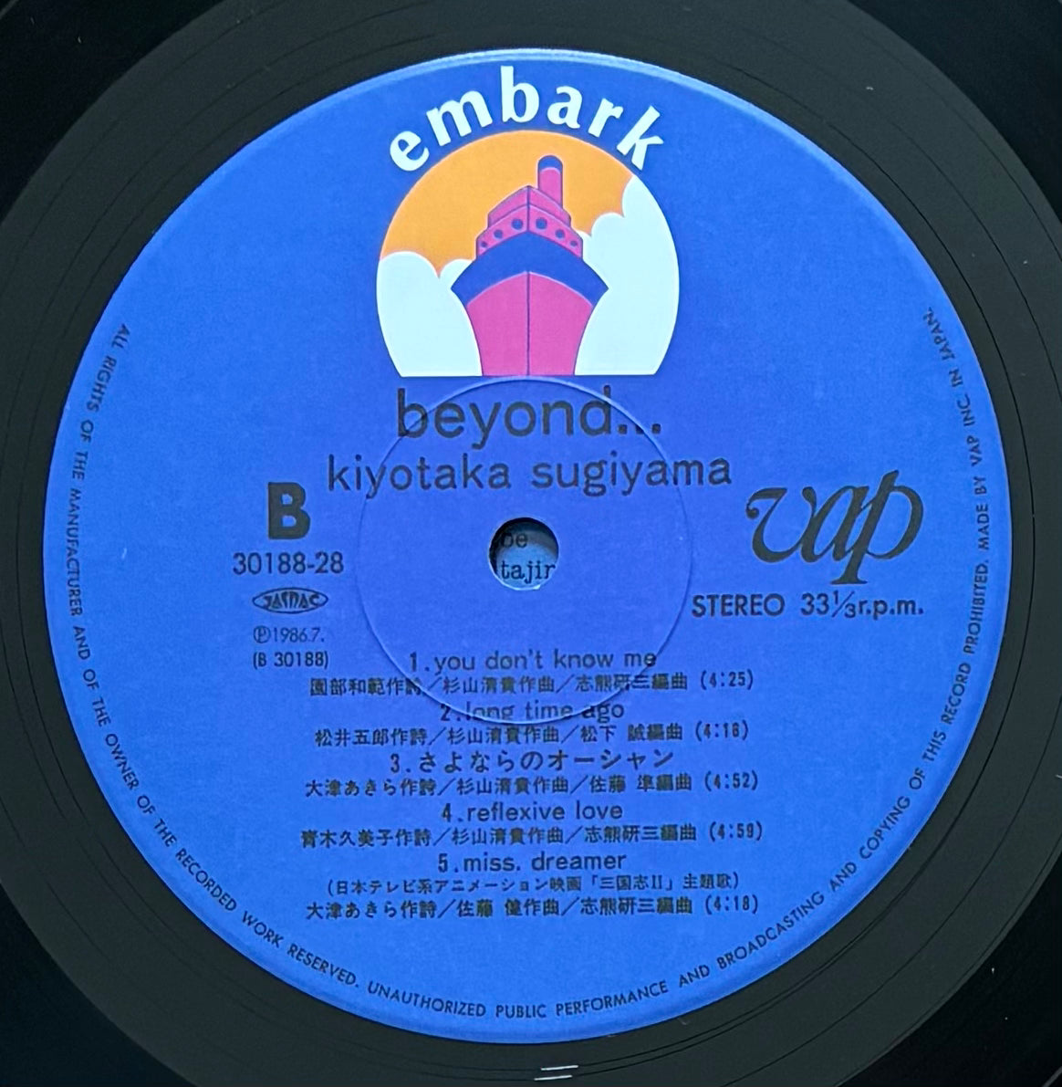 Kiyotaka Sugiyama “Beyond” (1986)