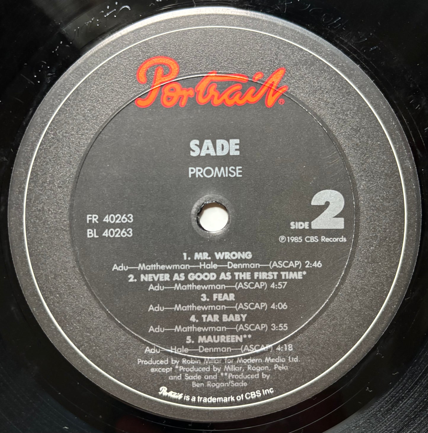 Sade “Promise” (1985) US Press