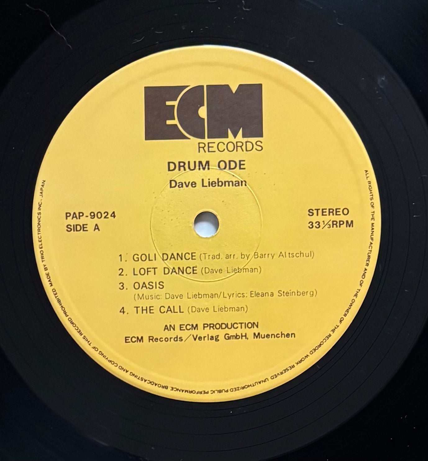 Dave Liebman "Drum Ode" (1975) Japanese Press