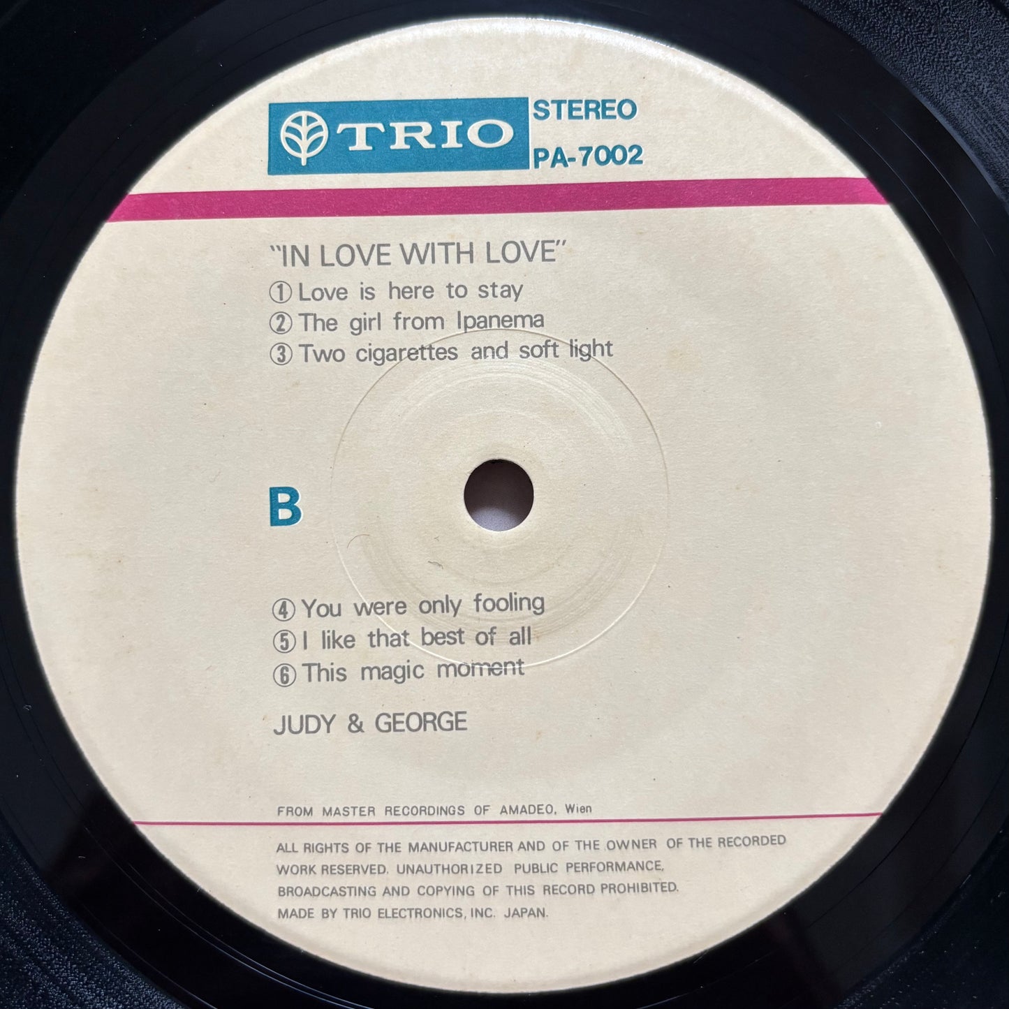 Judy & George "In Love With Love" (1969)