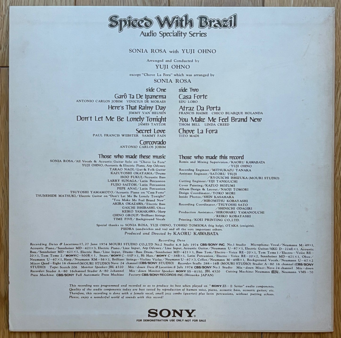 Sonia Rosa with Yuji Ohno “Spiced With Brazil” (1974)