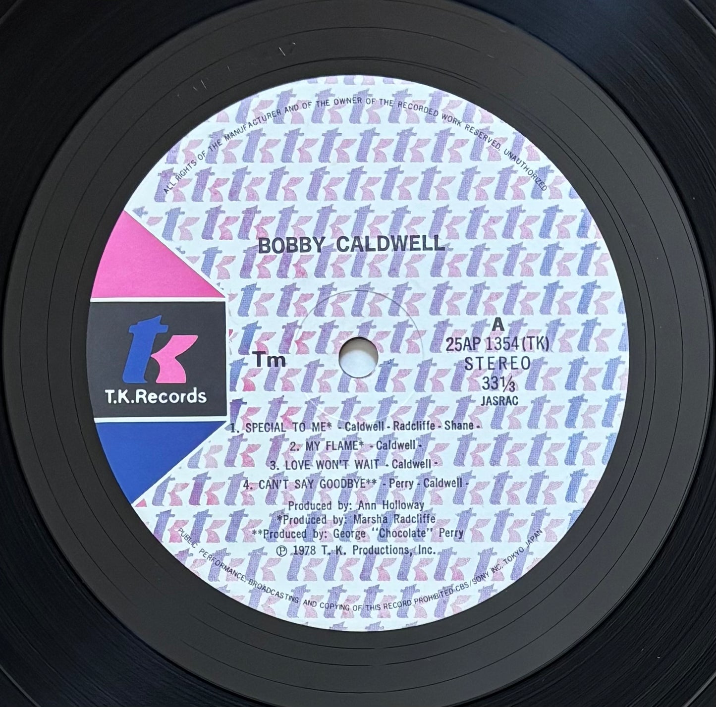 Bobby Caldwell “Self Titled” aka “Evening Scandal” (1978) Japanese Press