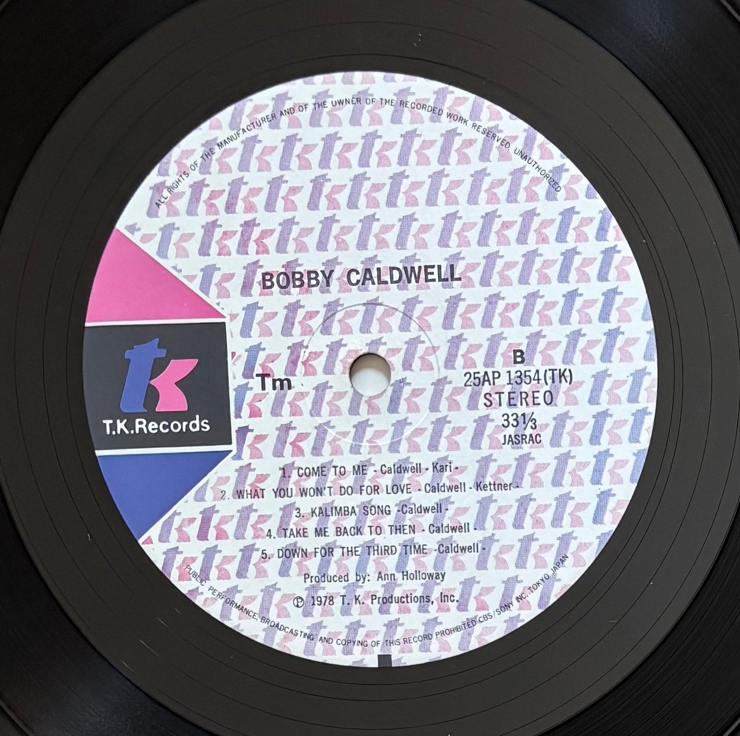 Bobby Caldwell “Self Titled” aka “Evening Scandal” (1978) Japanese Press