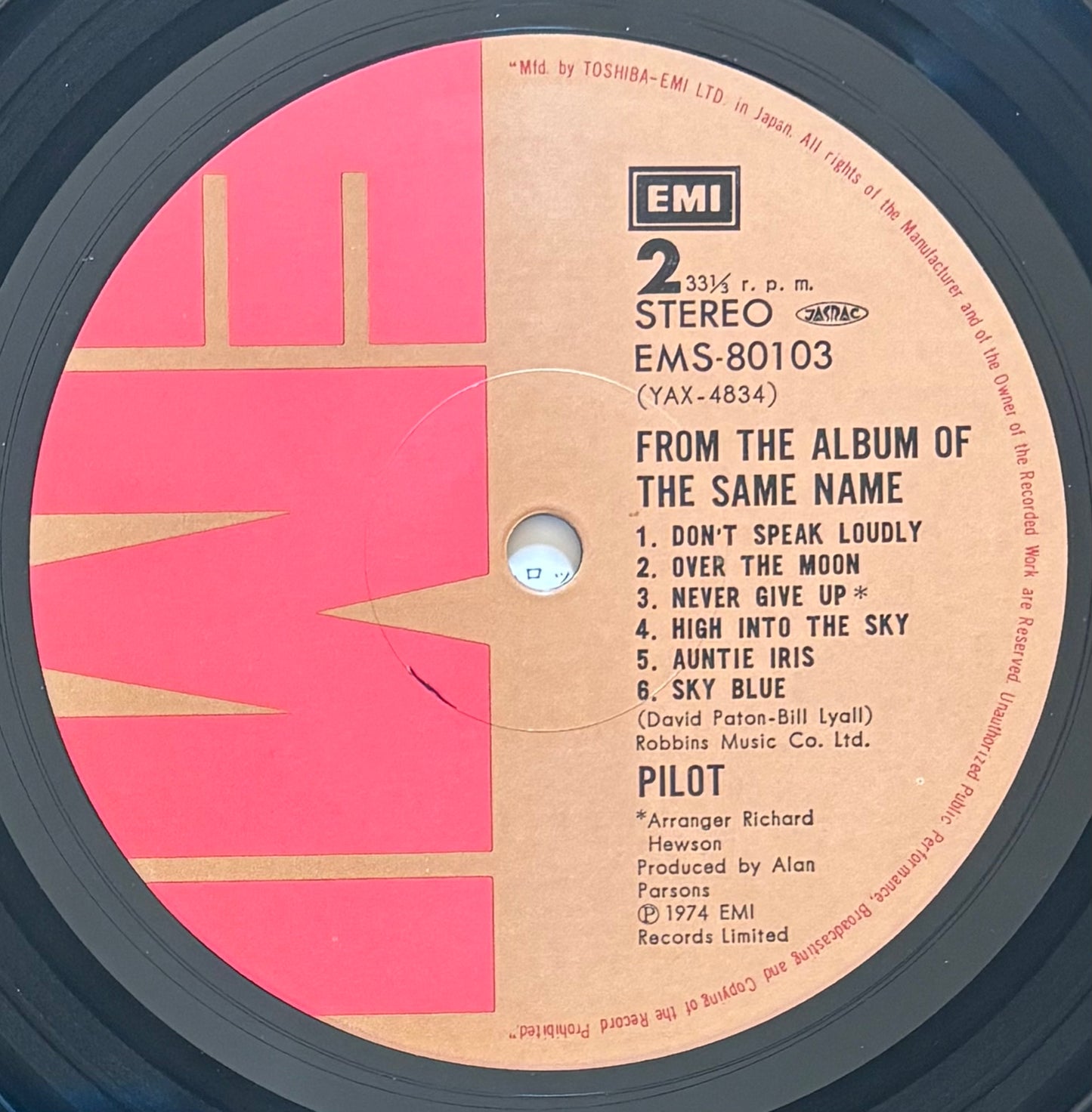 Pilot "From The Album Of The Same Name" (1974) Japanese Press