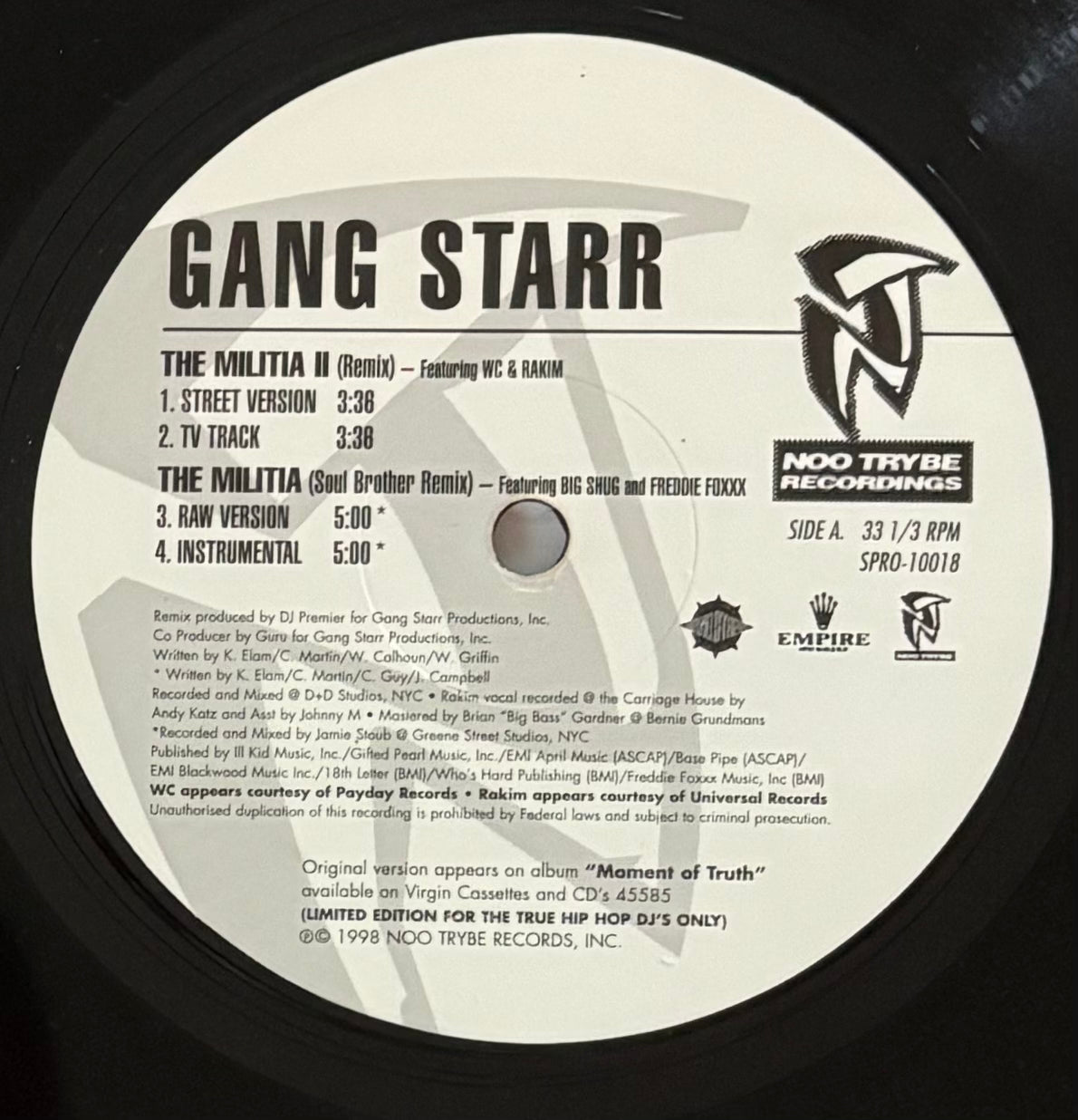 Gang Starr – The Militia II (Remix) / The Militia: Soul Brother Remix (1998)
