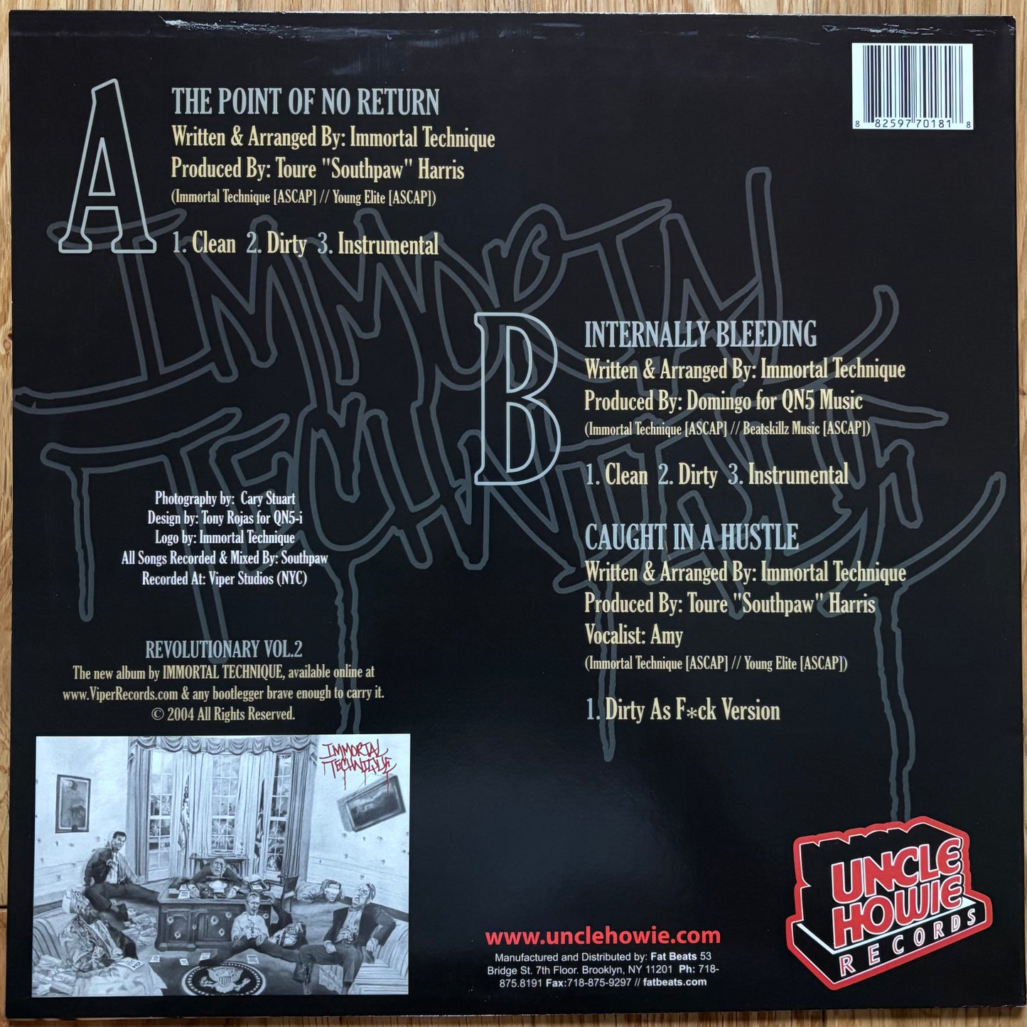 Immortal Technique – The Point Of No Return / Internally Bleeding / Caught In A Hustle (2004)