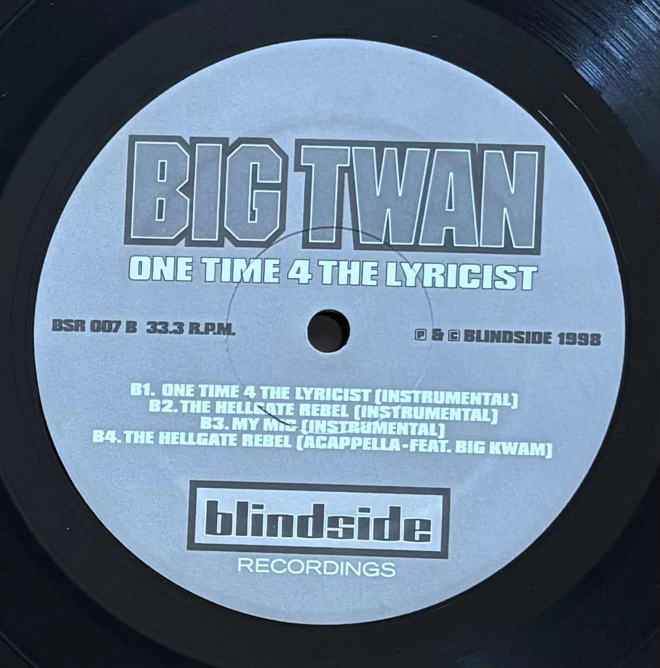 Big Twan – One Time 4 The Lyricist (1998)