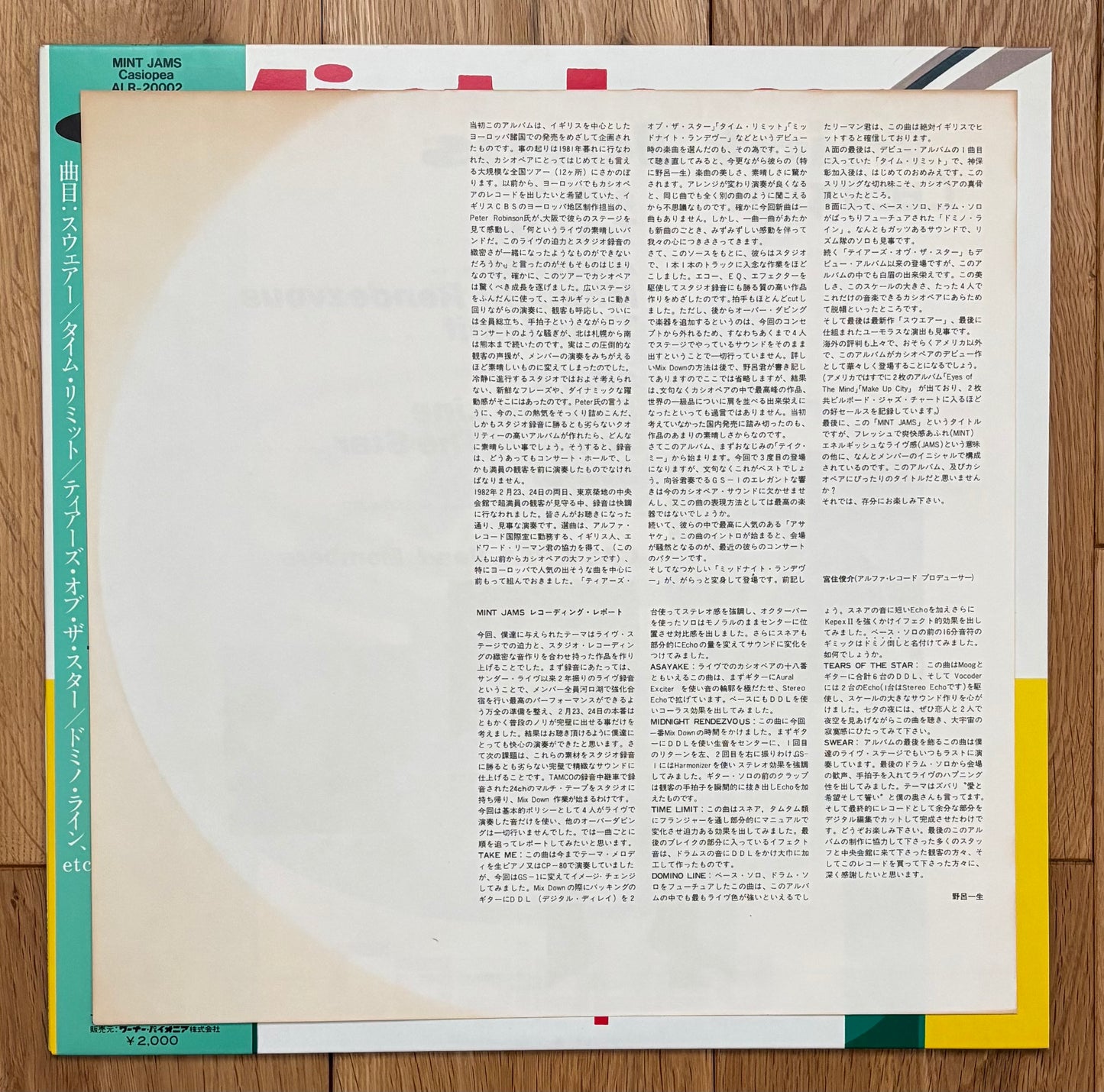 Casiopea “Mint Jams” (1982) 1st Press