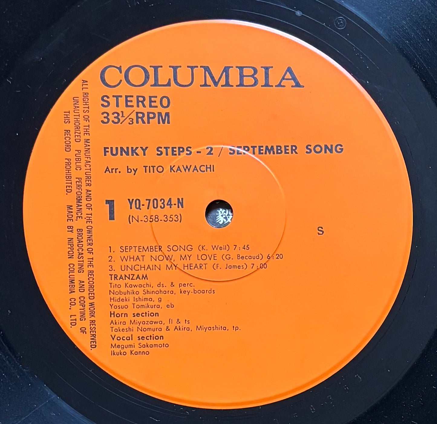 Tranzam “Funky Steps Two” (1975) First press