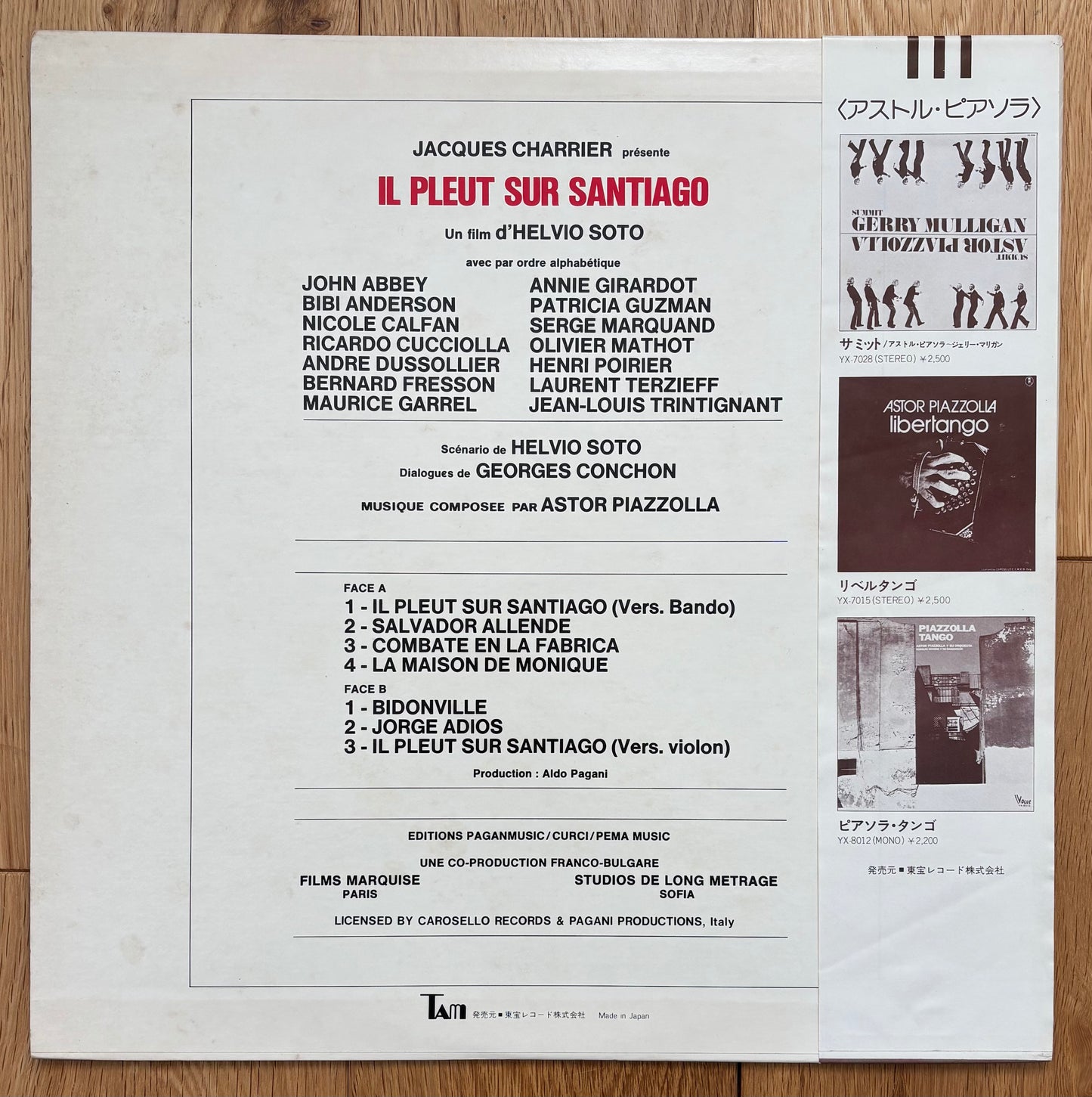 Astor Piazzolla “Il Pleut Sur Santiago” (1975) Japanese Press