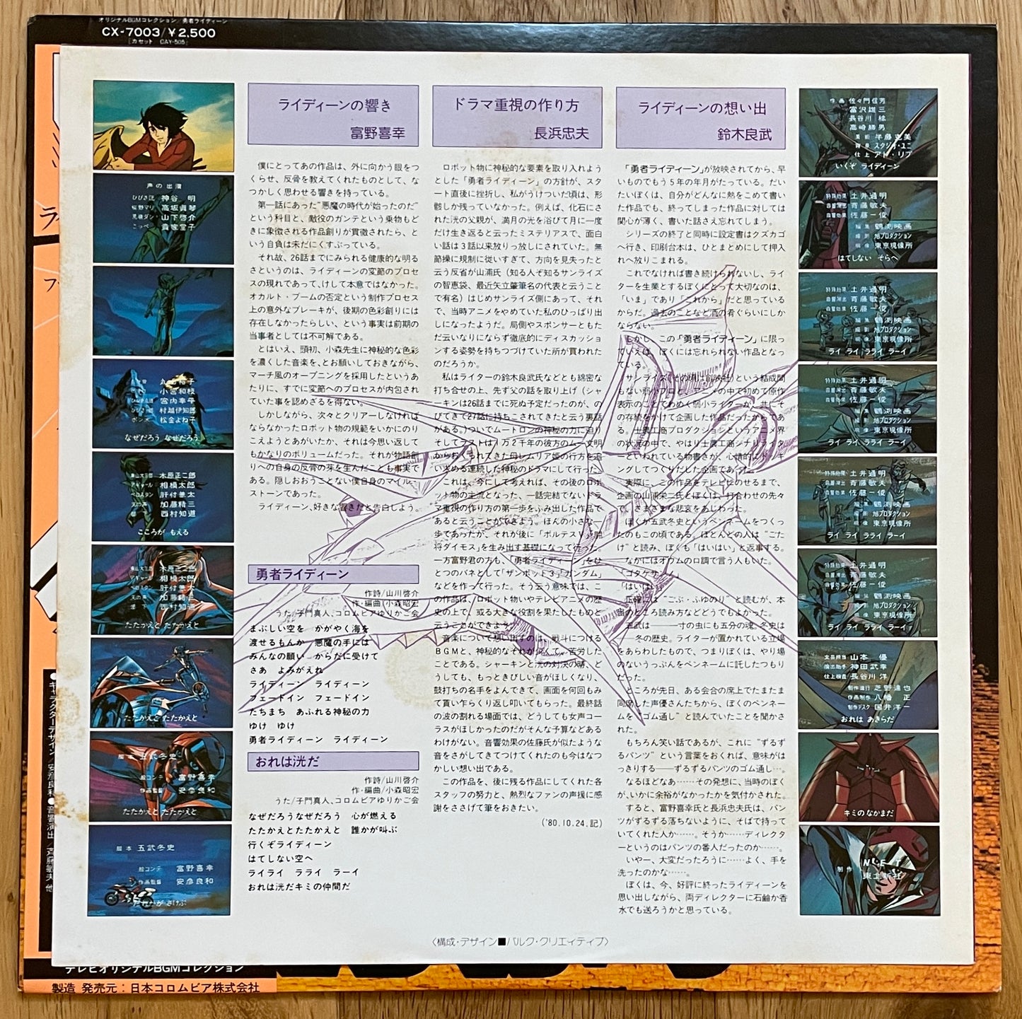 勇者ライディーン BGM (1980)