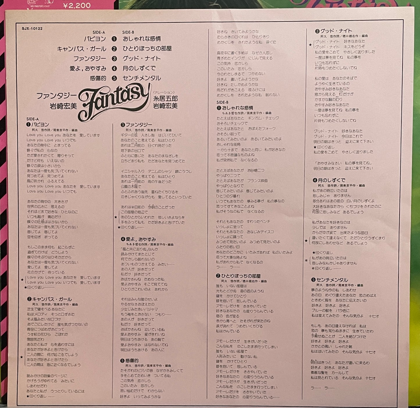 Hiromi Iwasaki “Fantasy” (1976)