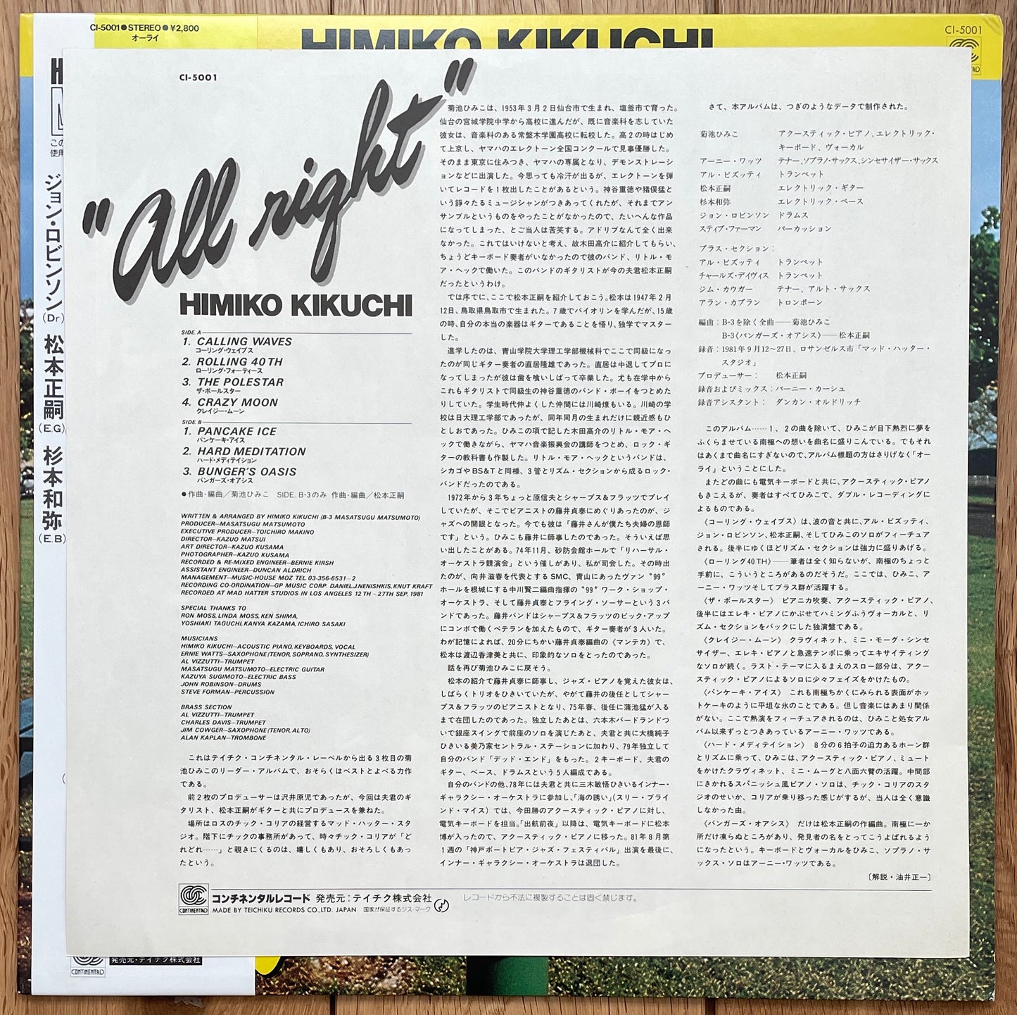 Himiko Kikuchi “All Right” (1982)