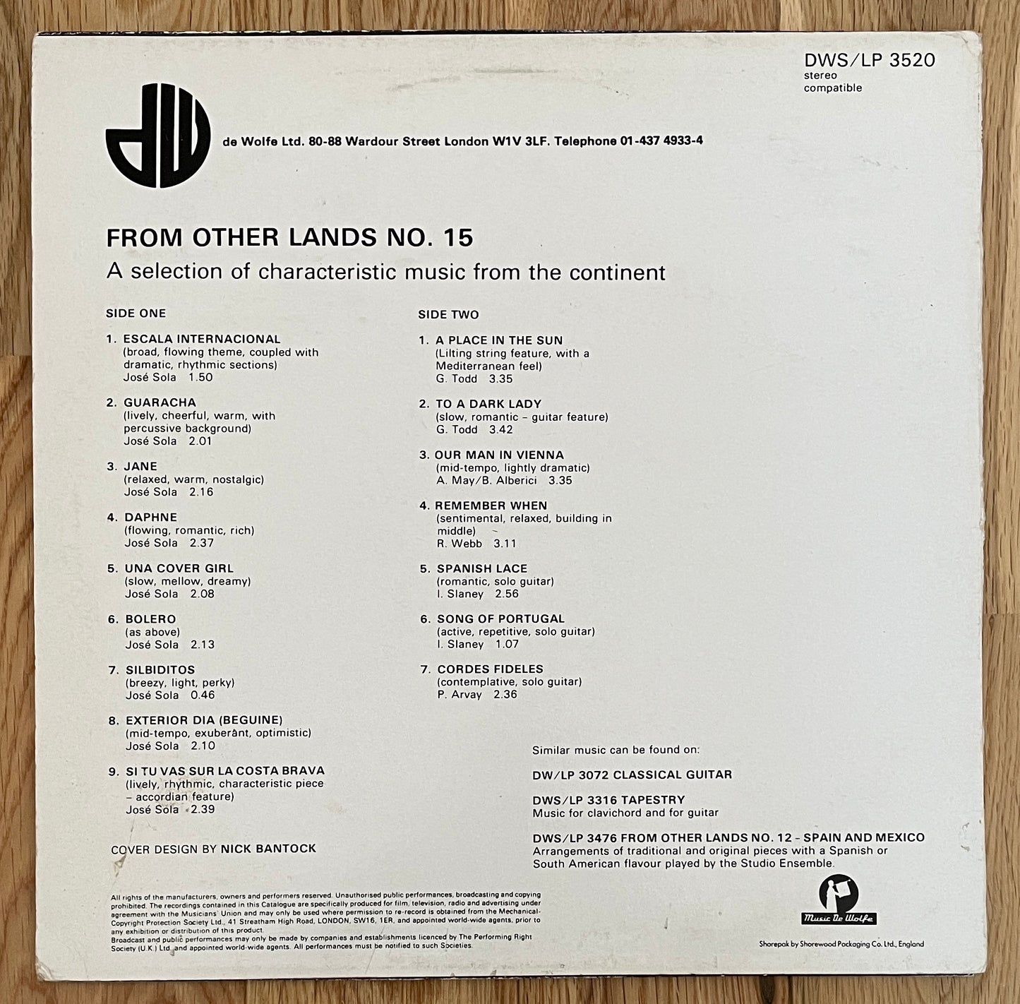 From Other Lands No. 15 ~ Spain (1984)