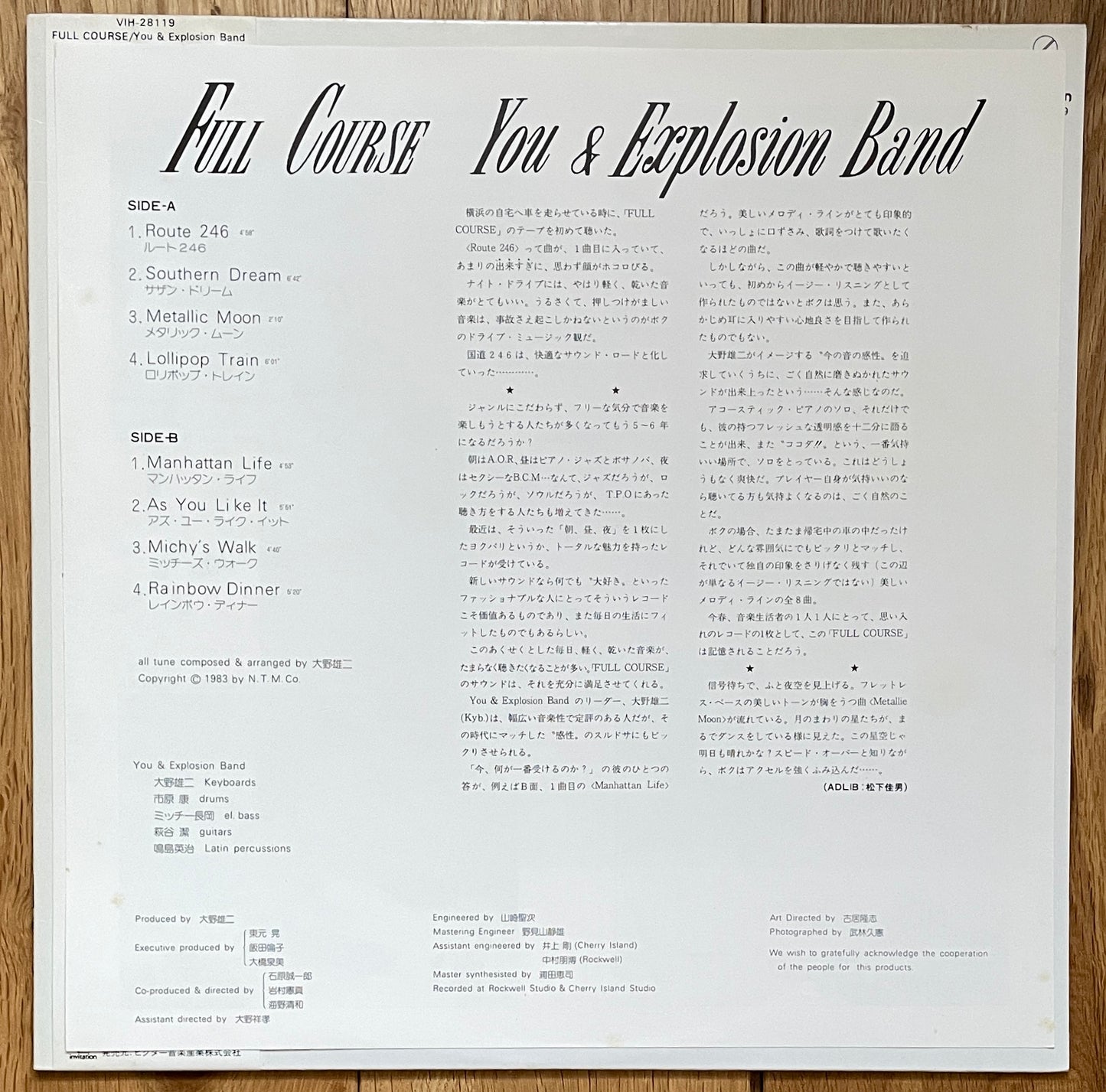 Yuji Ohno (You & The Explosion Band) “Full Course” (1983)