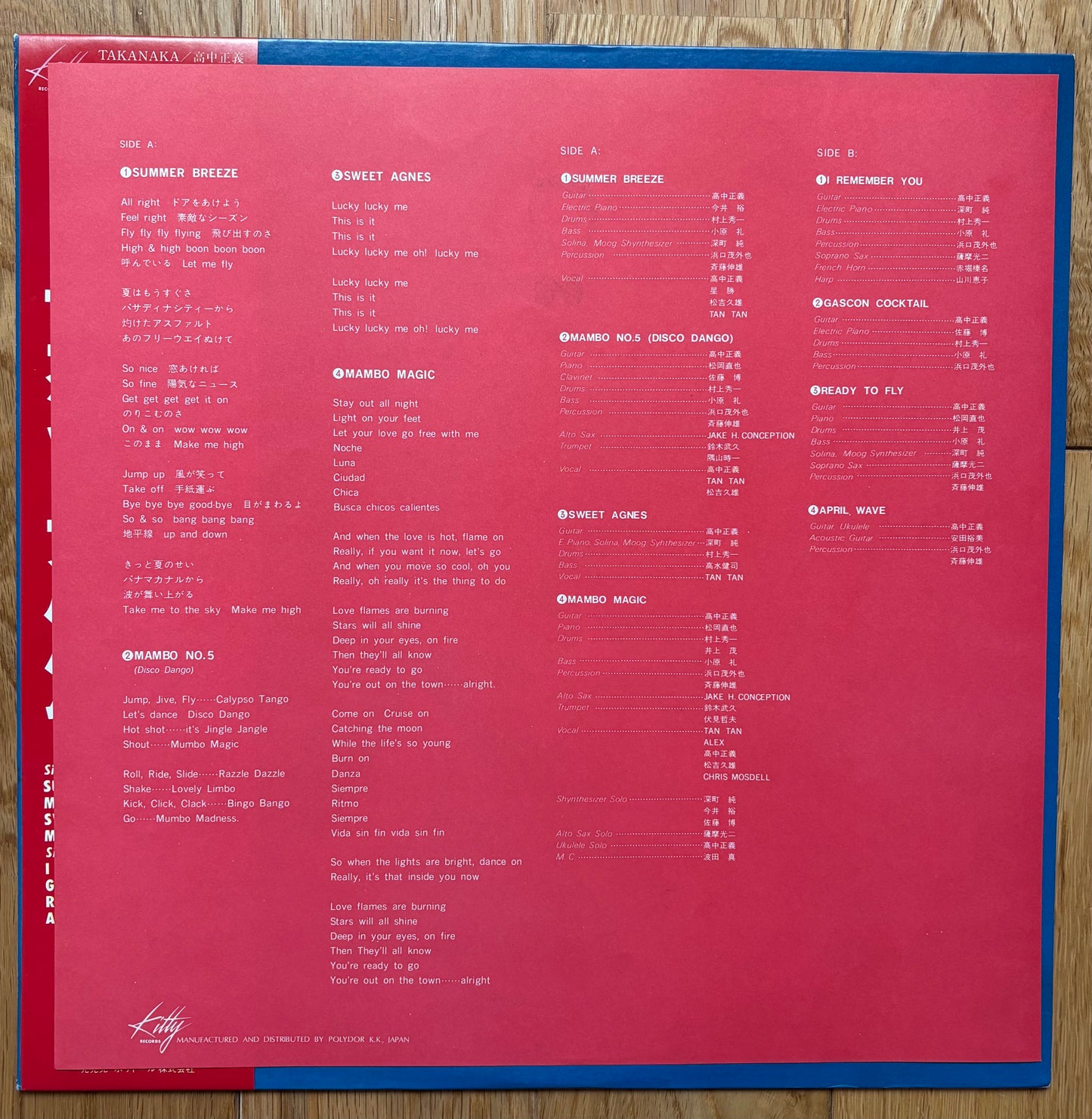 Masayoshi Takanaka “Takanaka” (1977) First Press