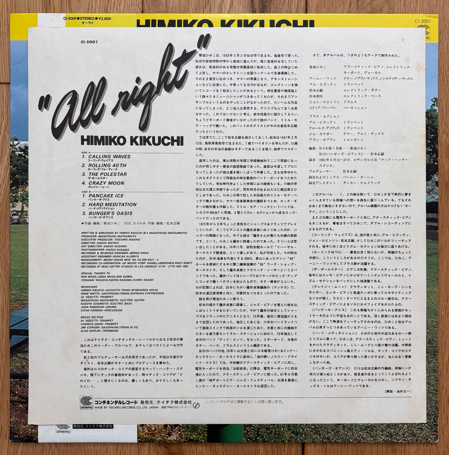 Himiko Kikuchi “All Right” (1982)