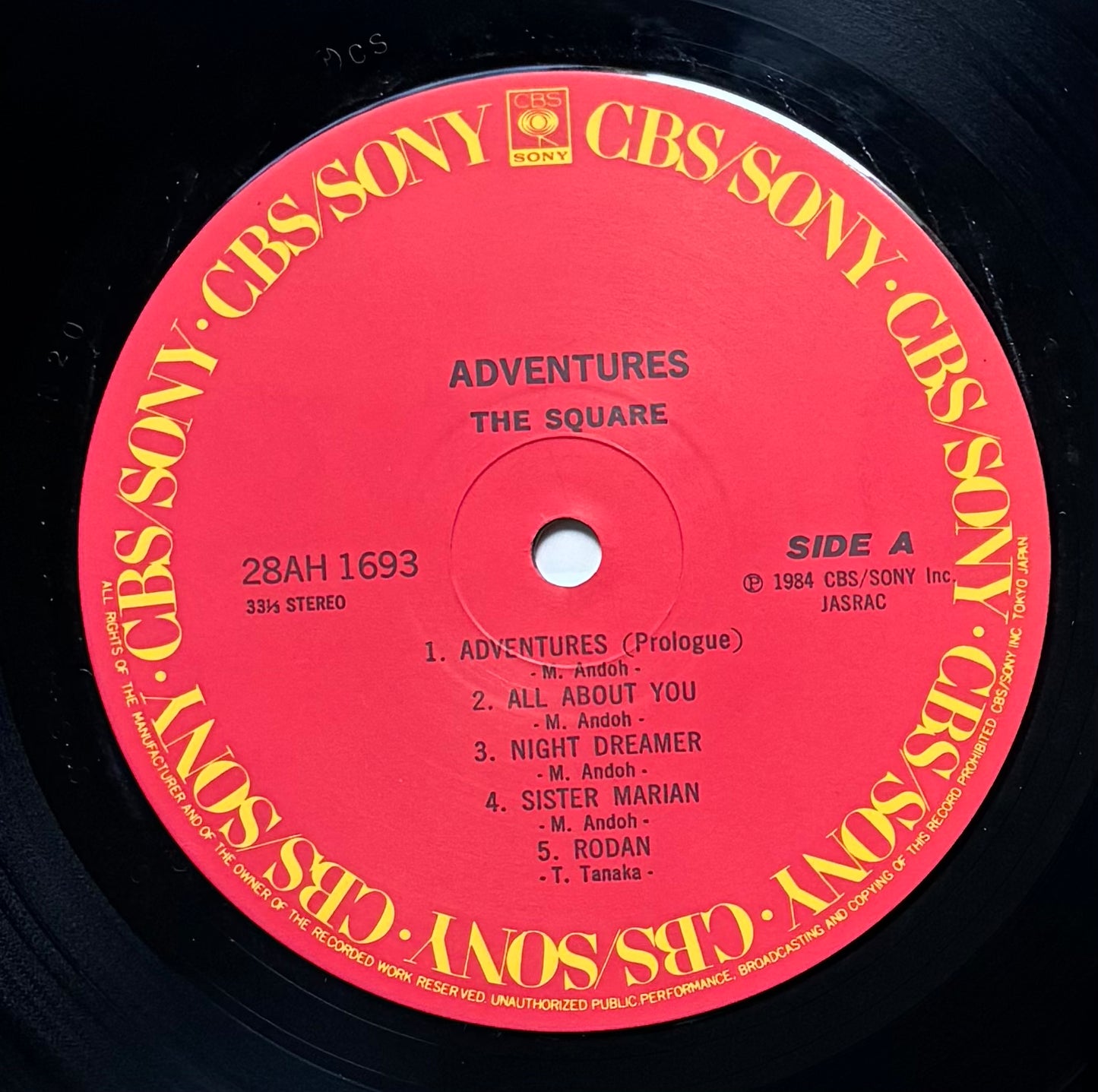 The Square “Adventure” (1984) Second Press