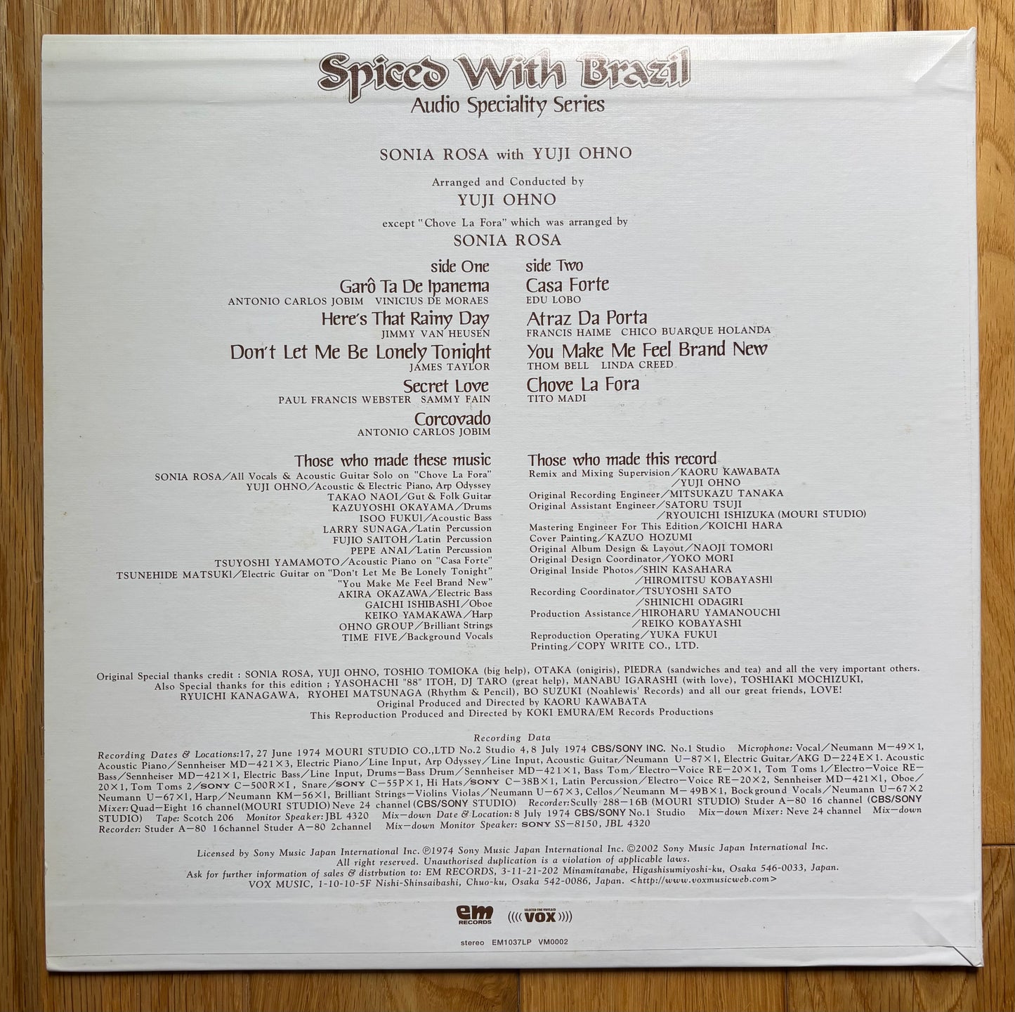 Sonia Rosa with Yuji Ohno “Spiced With Brazil” (2002 reissue)