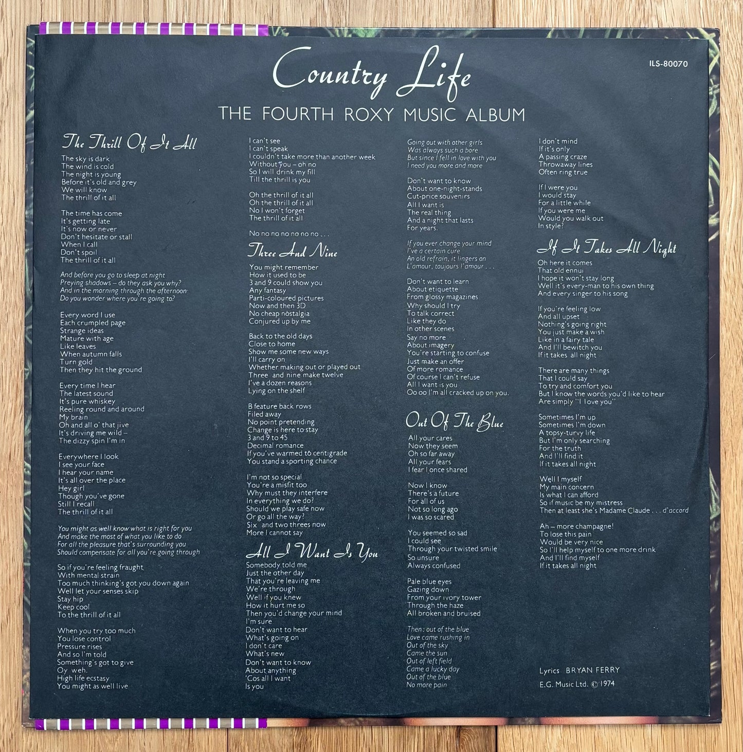 Roxy Music "Country Life" (1975) Japanese Press