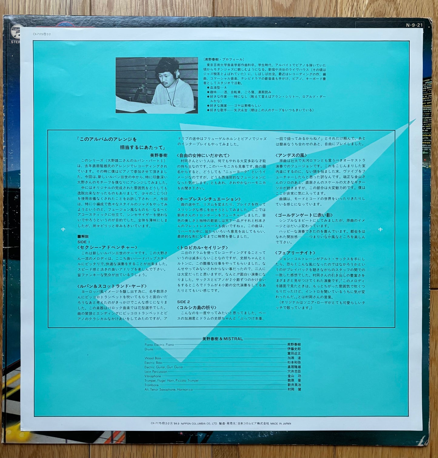 Haruki Mino & Mistral (arranged by Yuji Ohno) “Lupin The 3rd Part III” (1984)