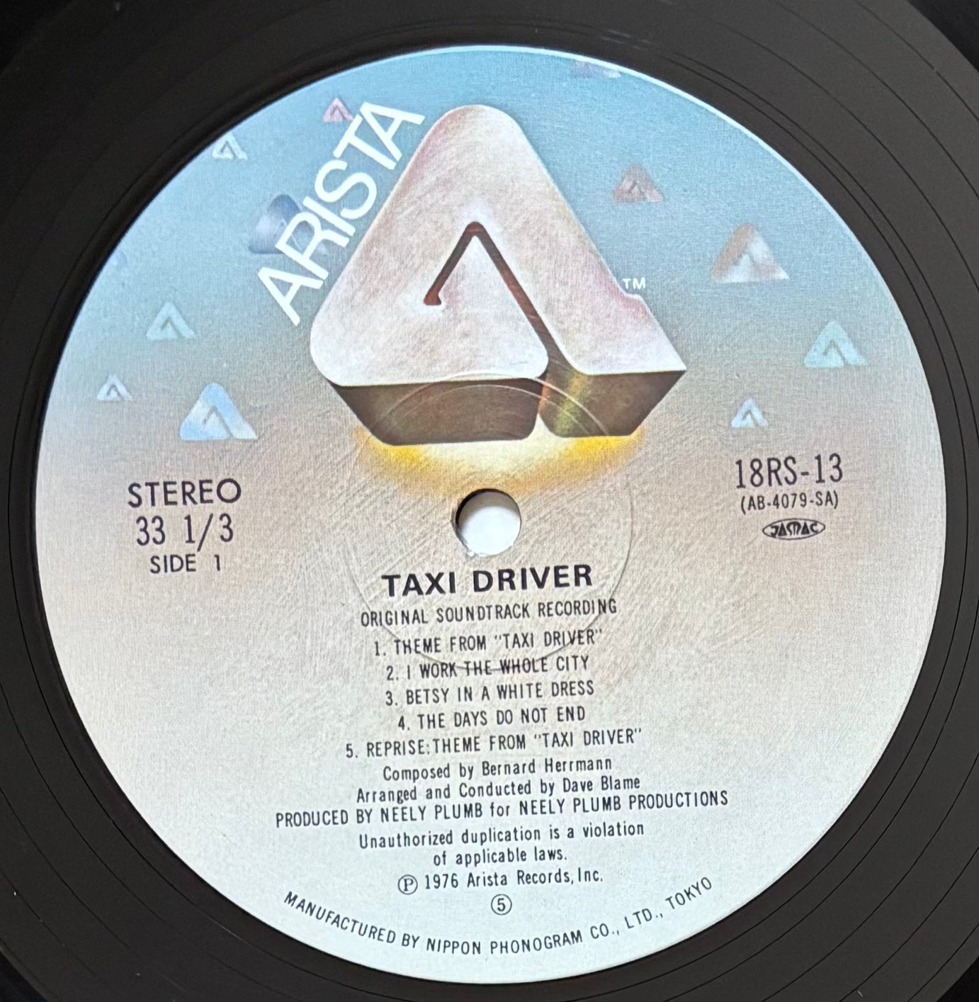 Bernard Hermann “Taxi Driver” (1980) Japanese Press