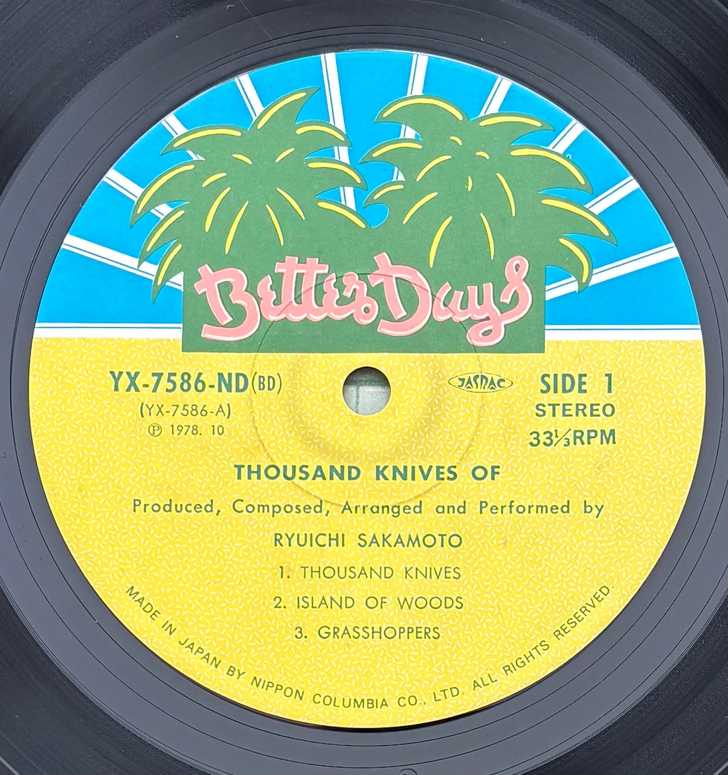 Ryuichi Sakamoto “Thousand Knives Of” (1978) First Press