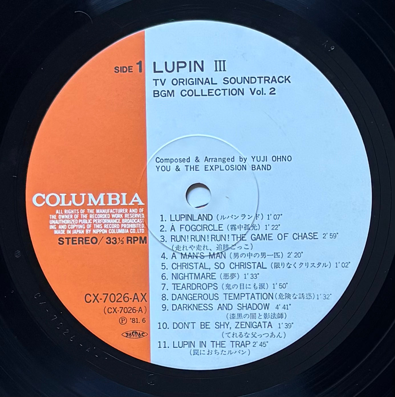 Lupin The 3rd TV anime BGM (1981)