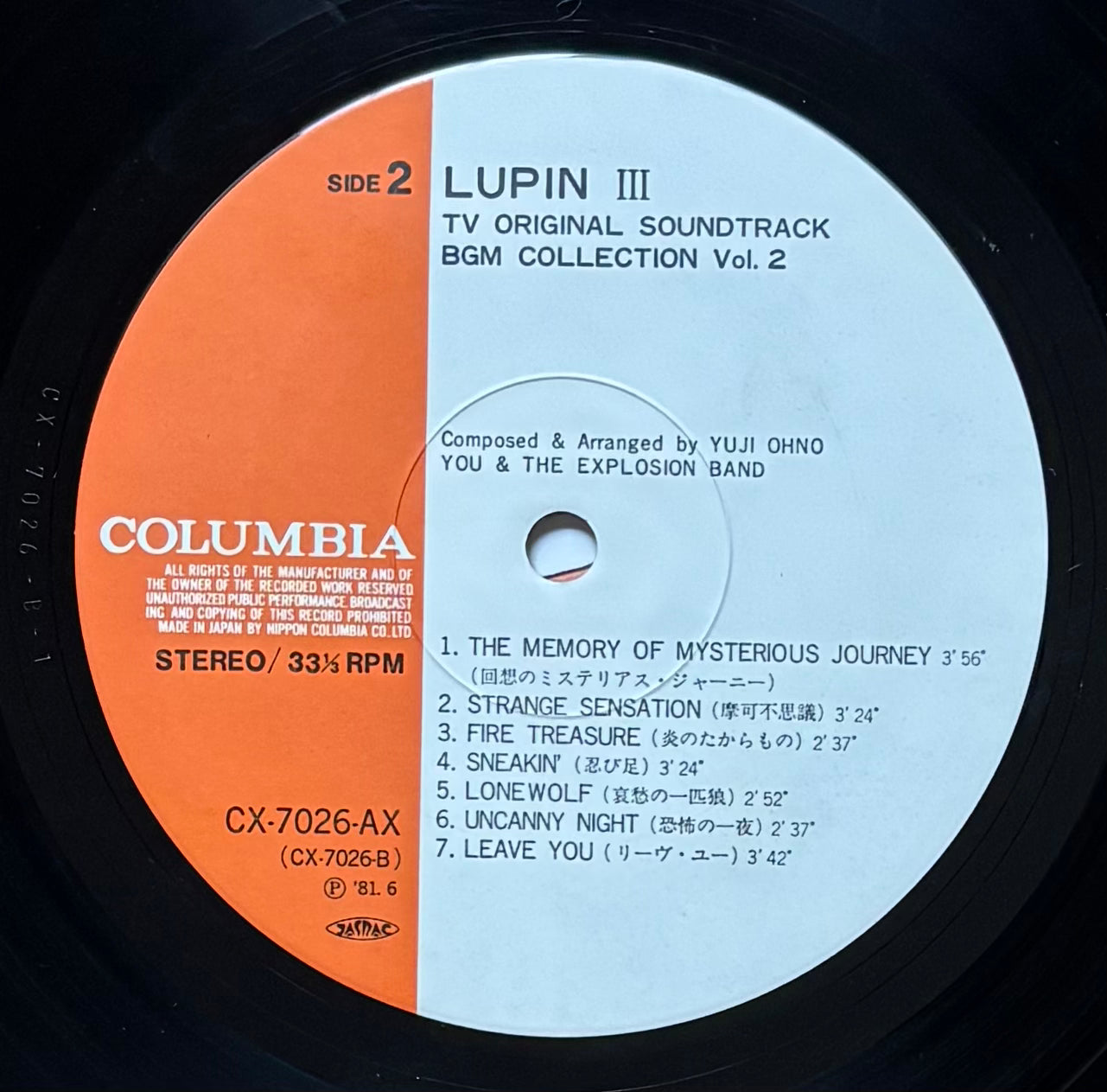 Lupin The 3rd TV anime BGM (1981)