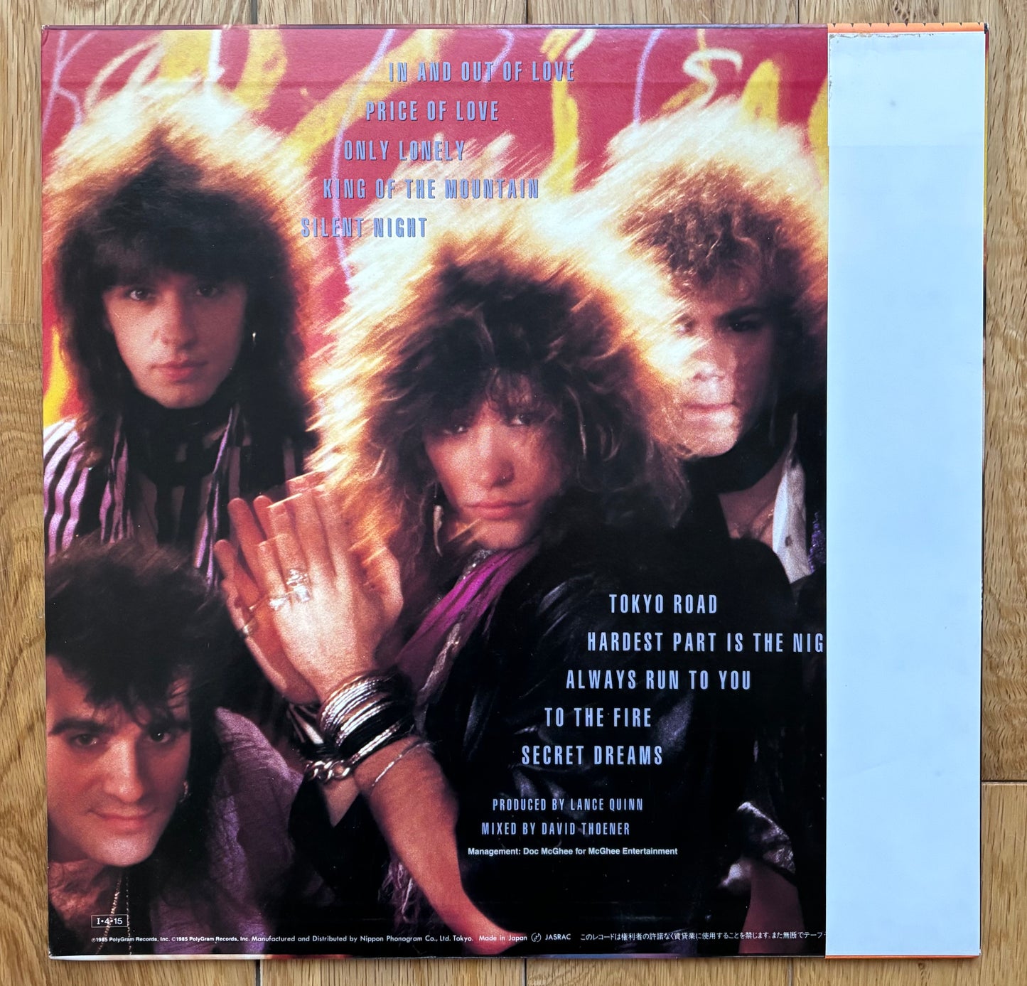 Bon Jovi "7800° Fahrenheit" (1985) Japanese Press