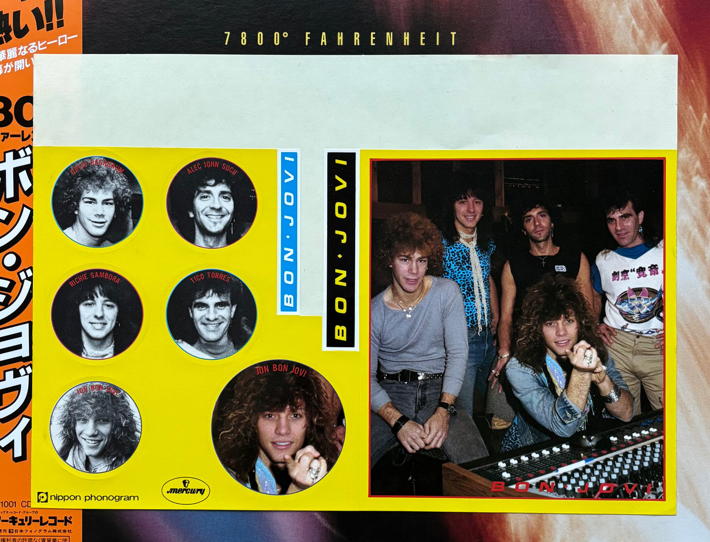 Bon Jovi "7800° Fahrenheit" (1985) Japanese Press