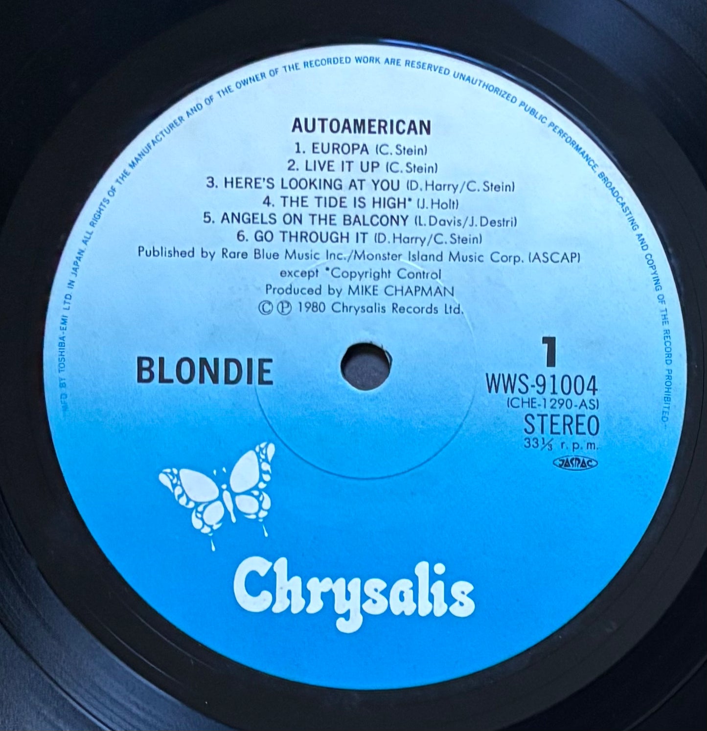 Blondie “AutoAmerican” (1980) Japanese Press