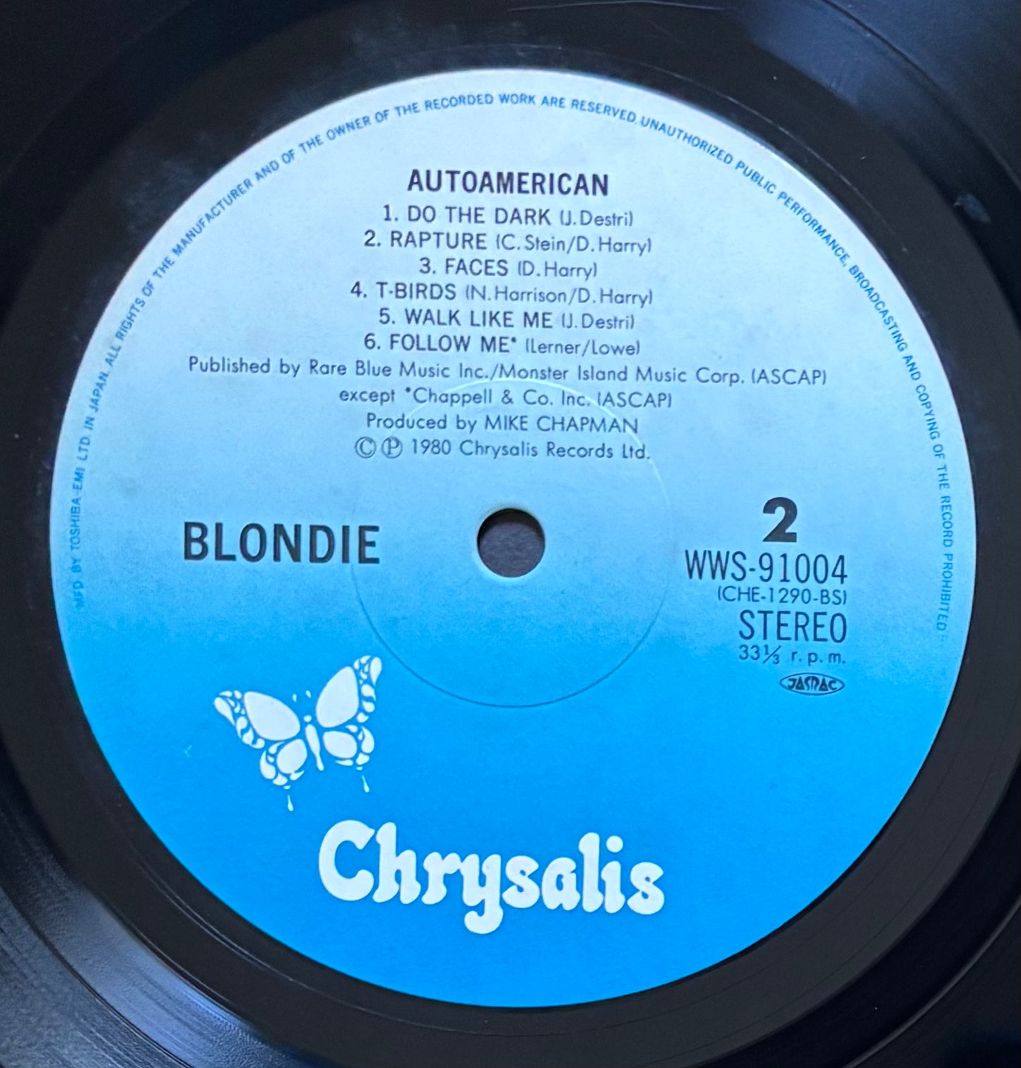 Blondie “AutoAmerican” (1980) Japanese Press