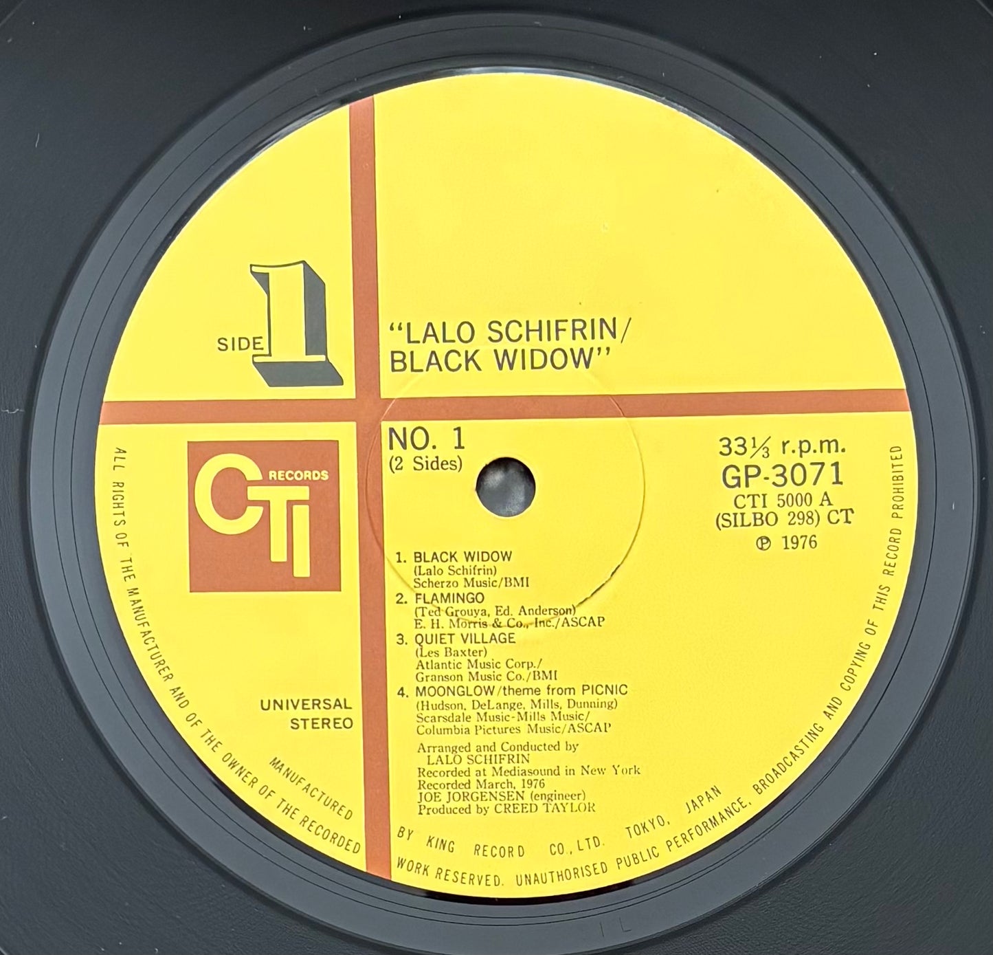 Lalo Schifrin "Black Widow" (1976) Japanese Press