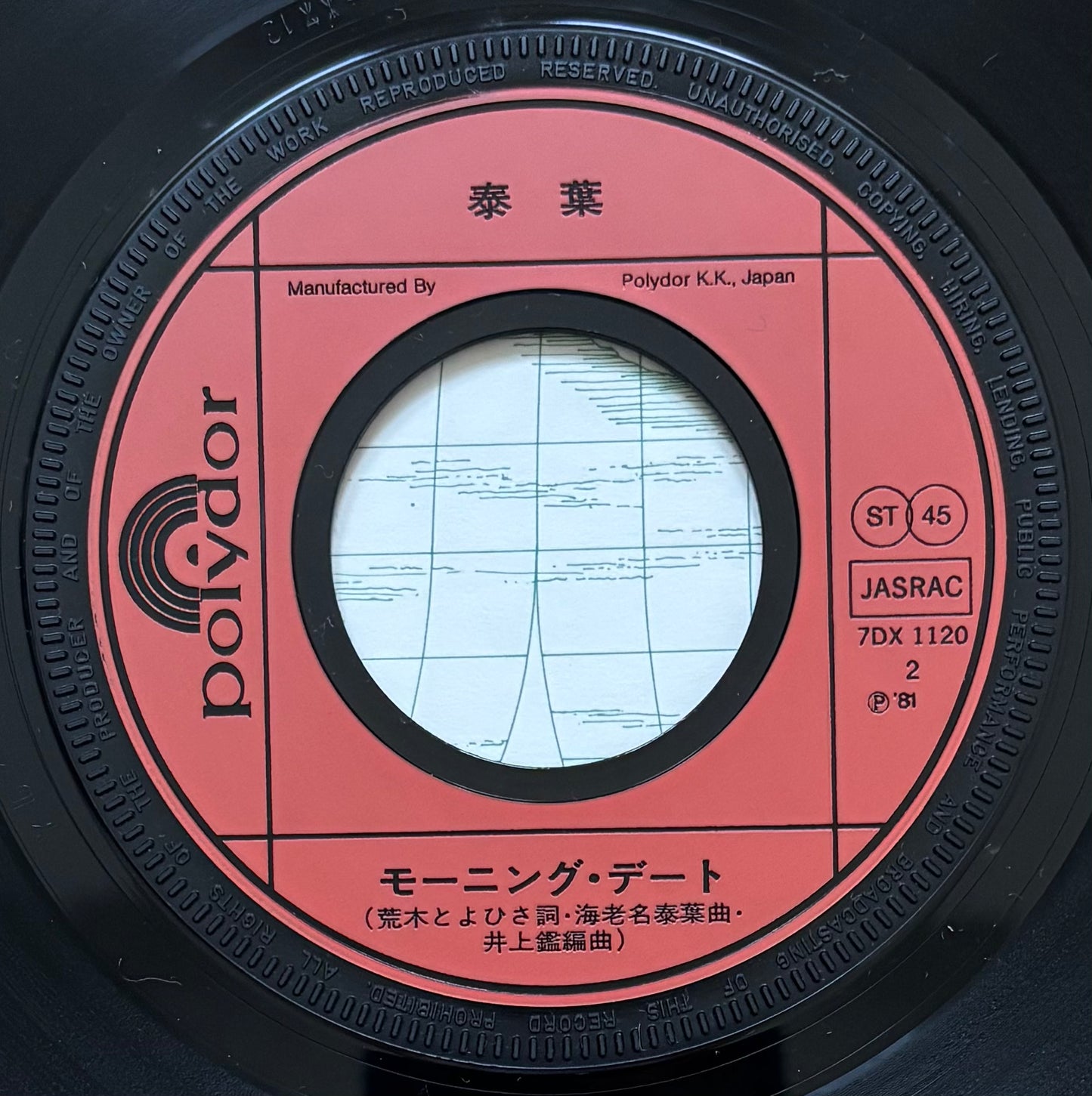 Yasuha “Fly-Day Chinatown” (1981) 7” single