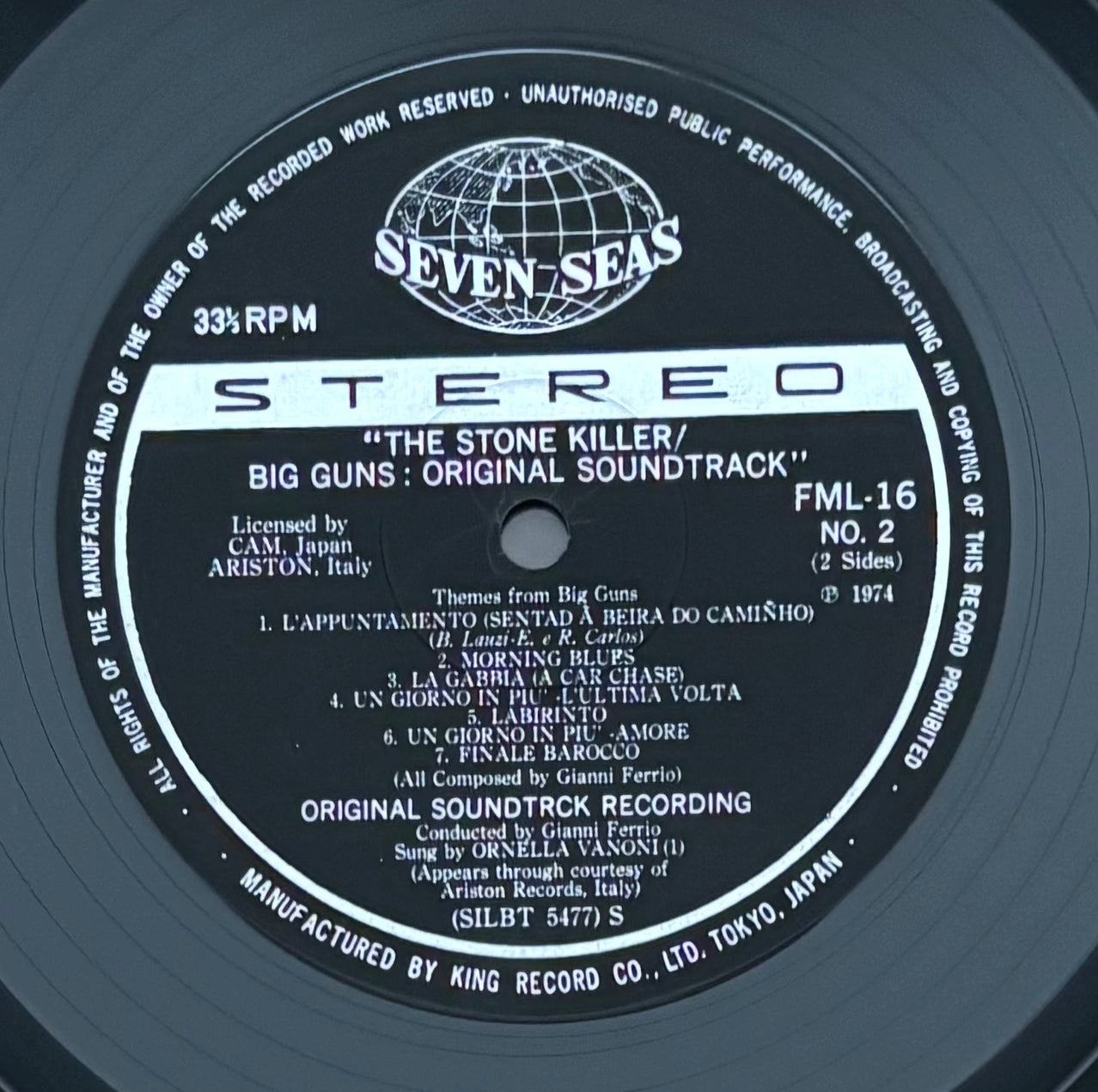 Roy Budd / Gianni Ferrio “The Stone Killer / Big Guns” (1974)