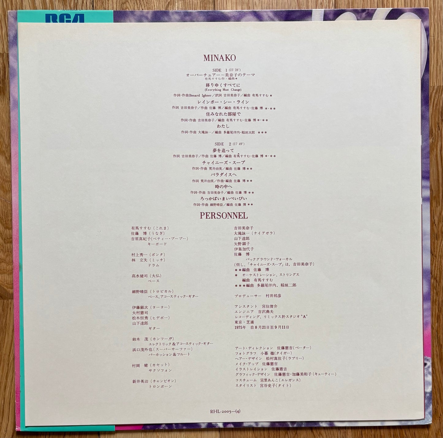 Minako Yoshida “Minako” (1981) Third Press