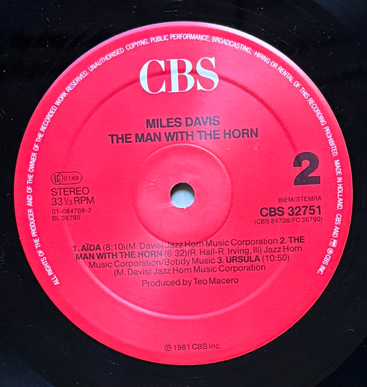 Miles Davis “The Man With The Horn” (1982) Dutch press