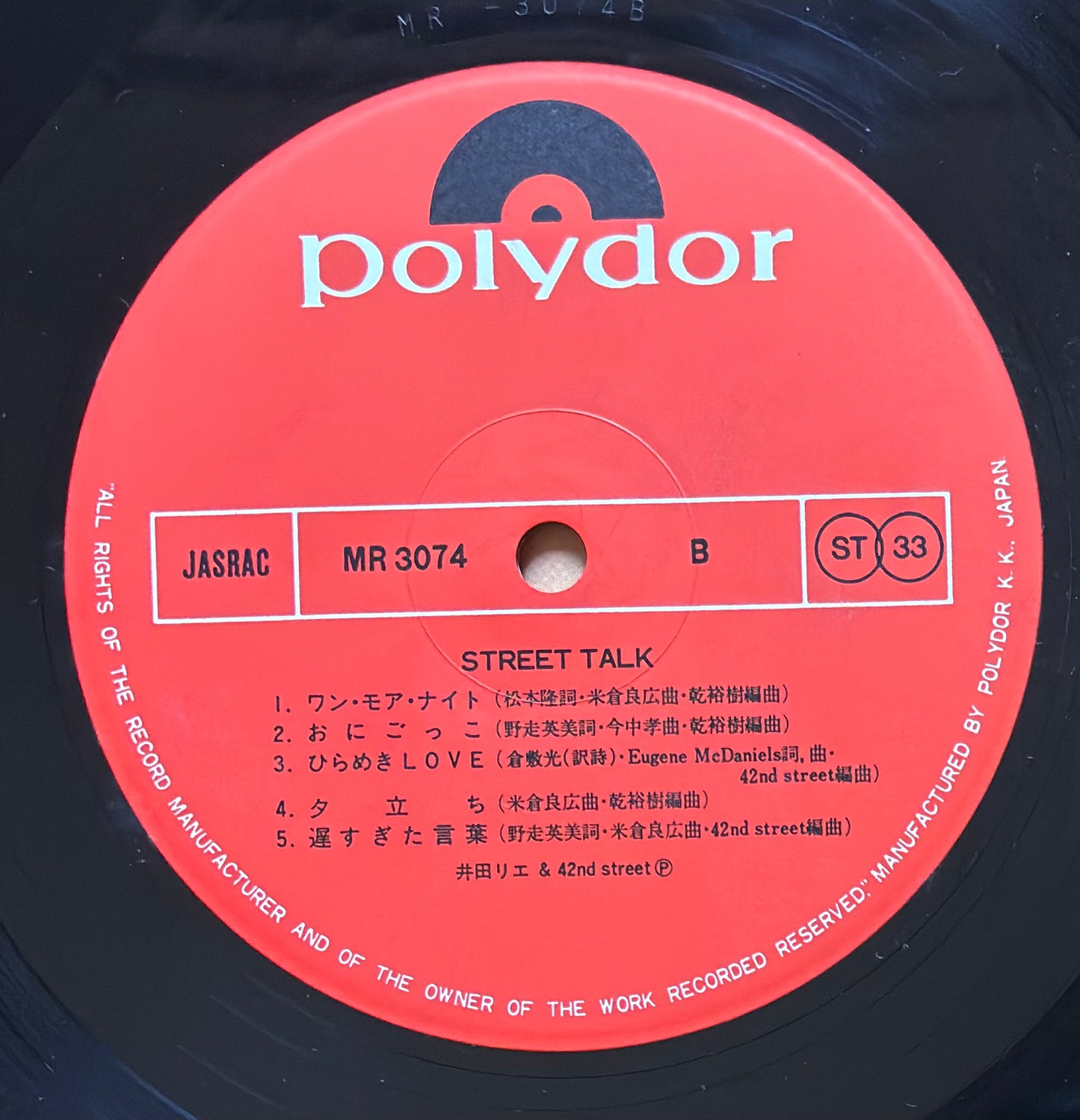 Rie Ida & 42nd Street “Street Talk” (1977)