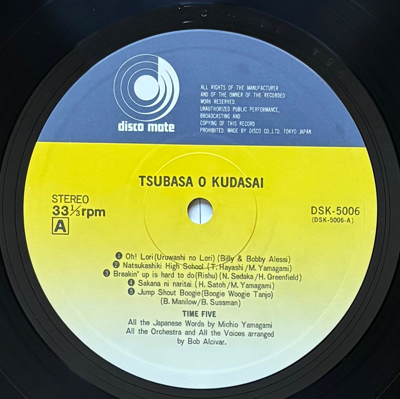 Time Five “Tsubasa O Kudasai” (1978)