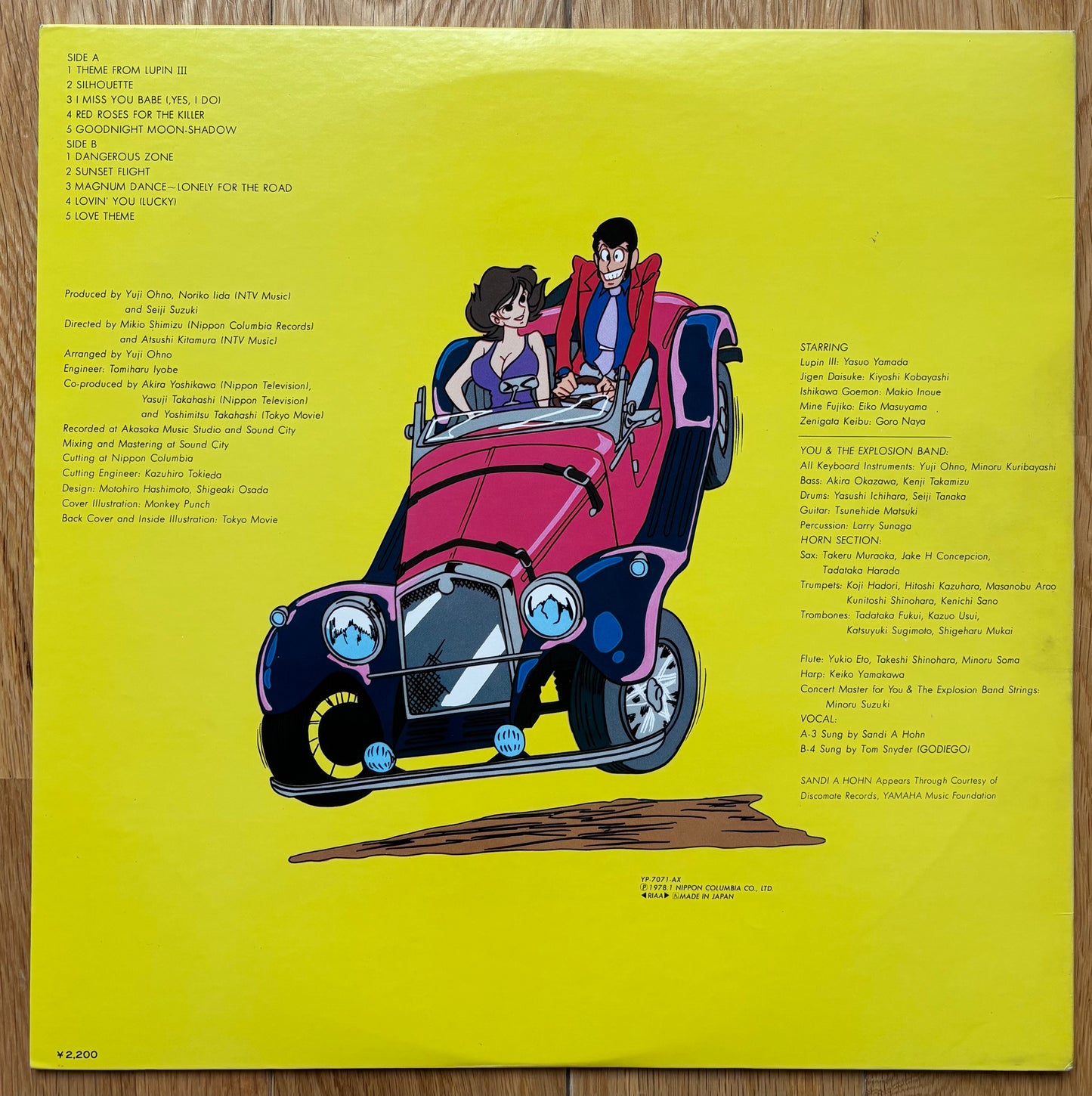You & The Explosion Band "Original Soundtrack From Lupin III" (1978)