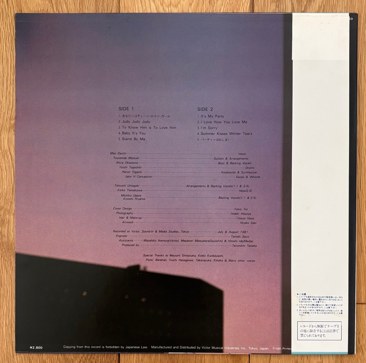 Mao Daichi "Lost Love" (1981)