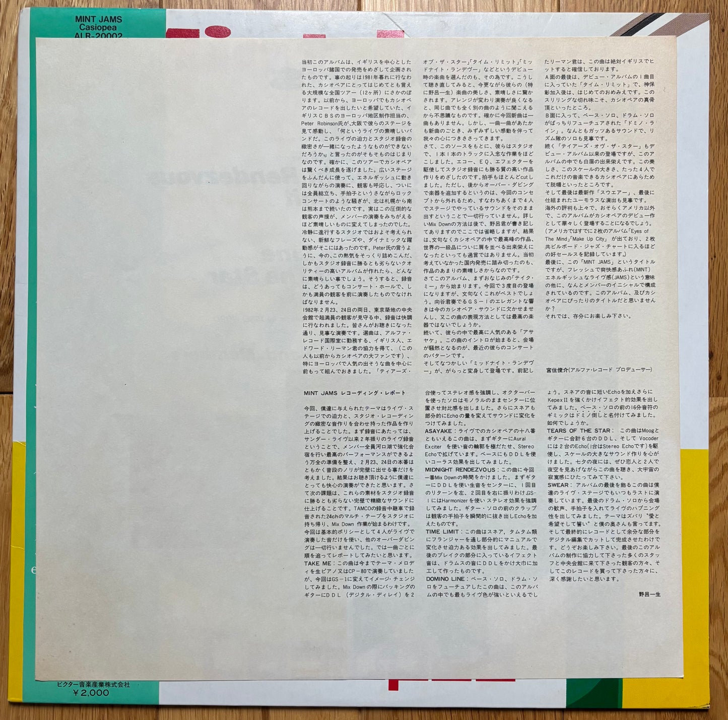 Casiopea “Mint Jams” (1982) First Press