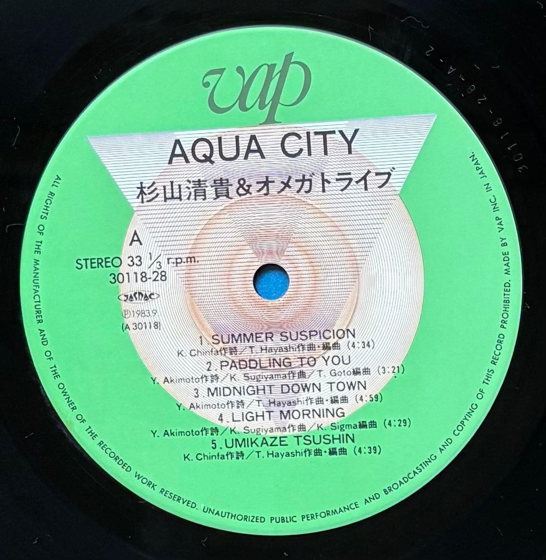 S. Kiyotaka & Omega Tribe “Aqua City” (1983)