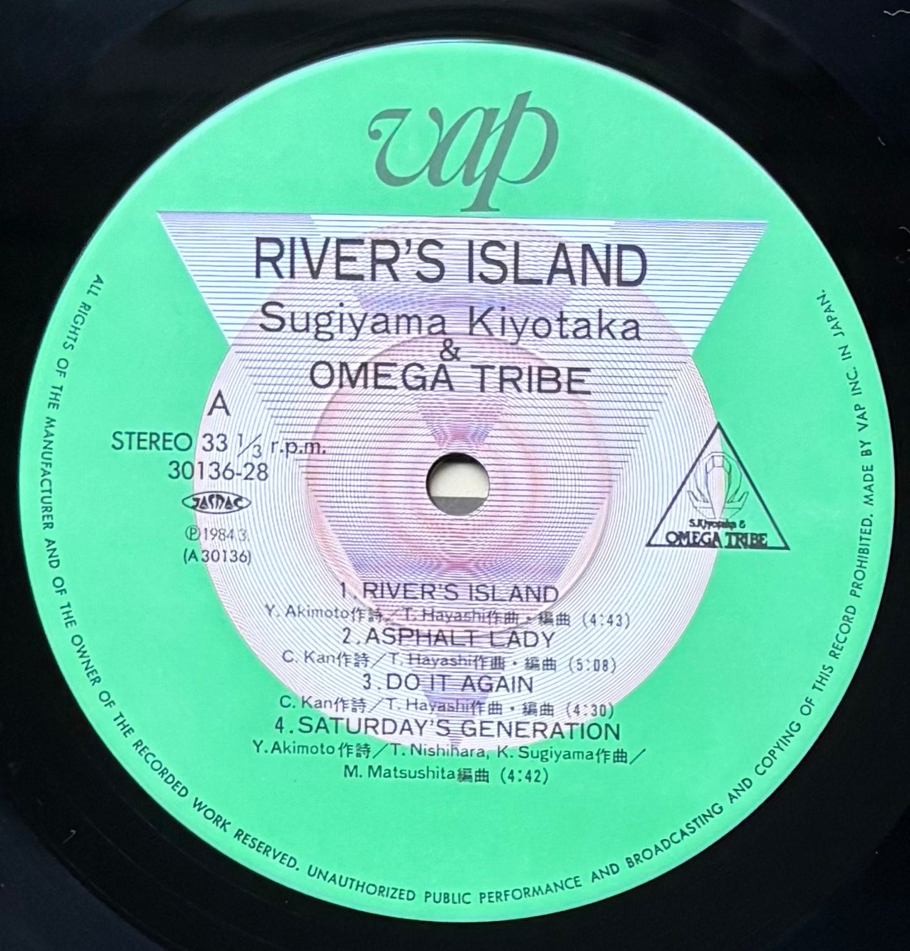 S. Kiyotaka & Omega Tribe “River’s Island” (1984)
